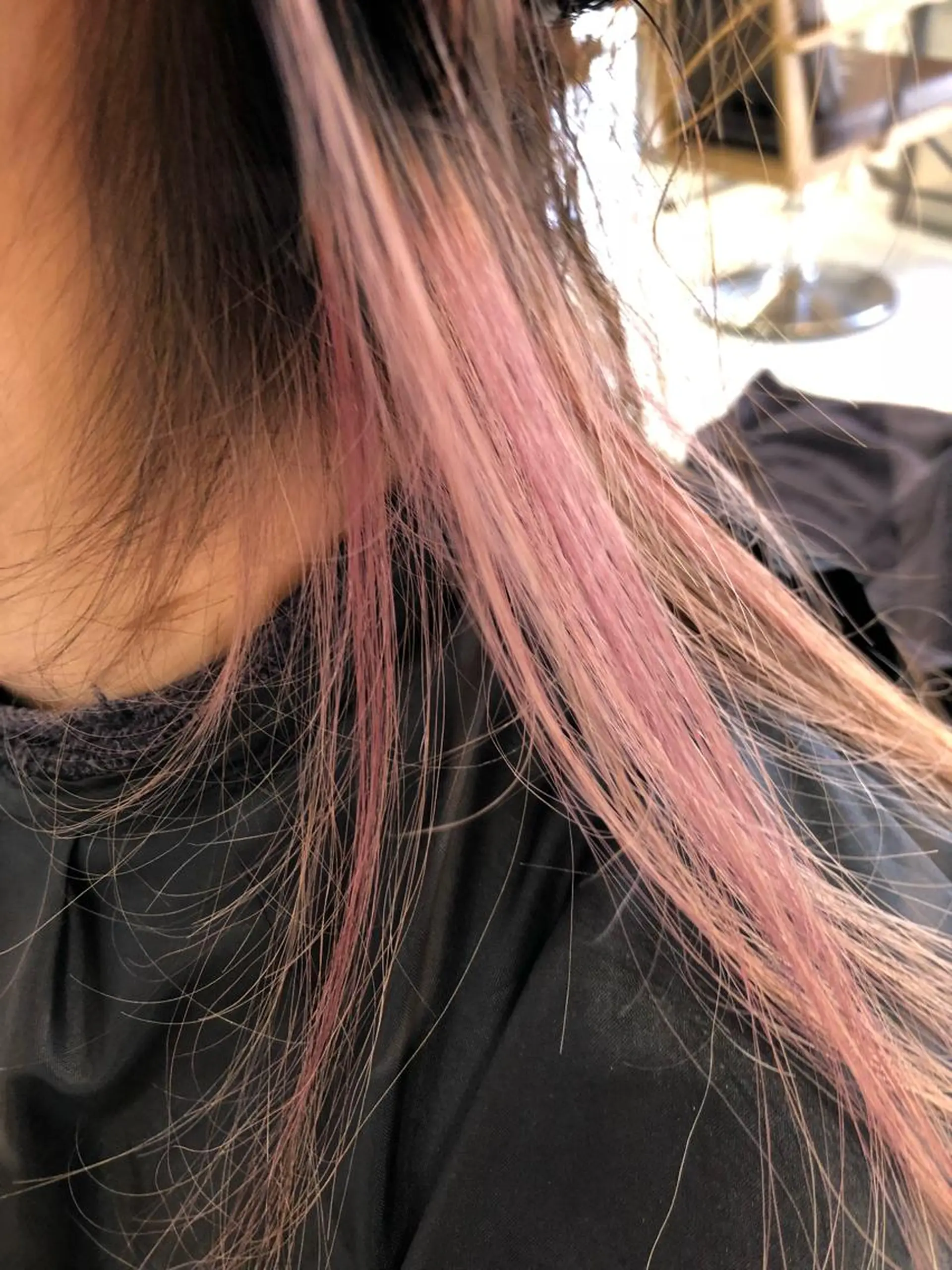 ロング カラー インナーカラー ピンクカラー ORIKA 美容室のヘアスタイル
