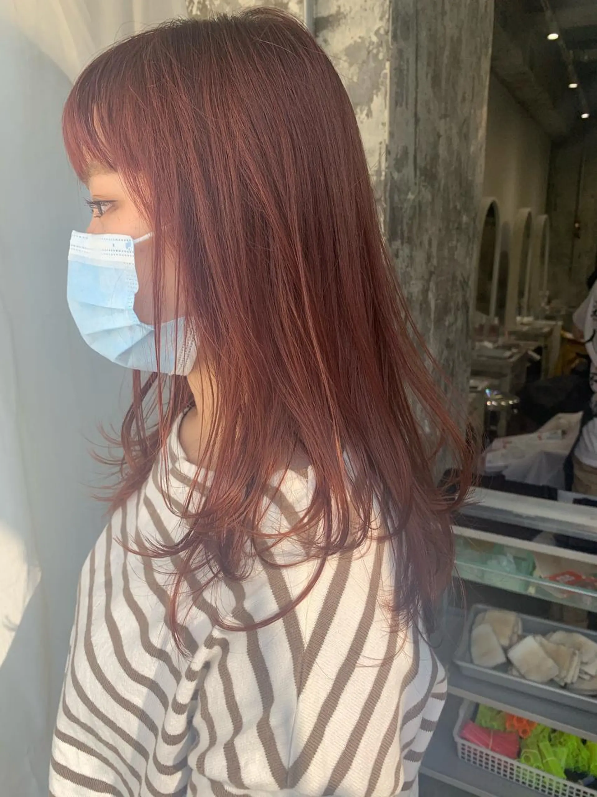 ロング カラー ピンクカラー レイヤーカット カット ヘアカラー Pia ツボイ ケイタのヘアスタイル