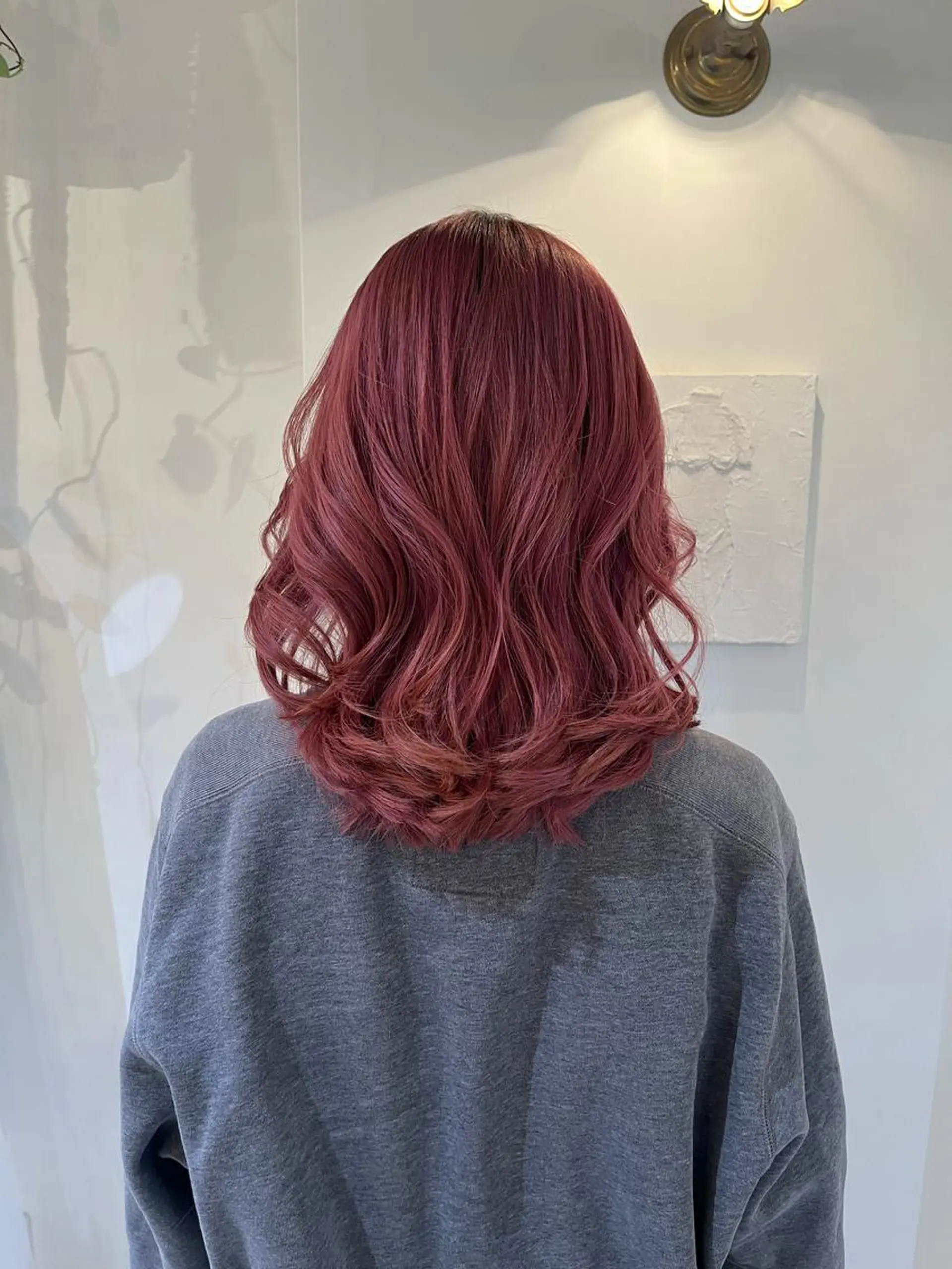 ロング カラー ピンクカラー ロング Memories 銀座のヘアスタイル