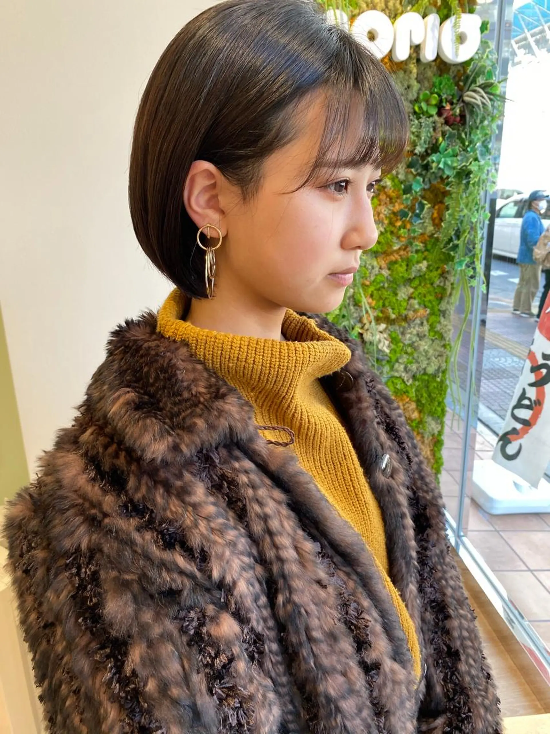 ミディアム ボブ カット ayaka #パーマ#アレンジのヘアスタイル