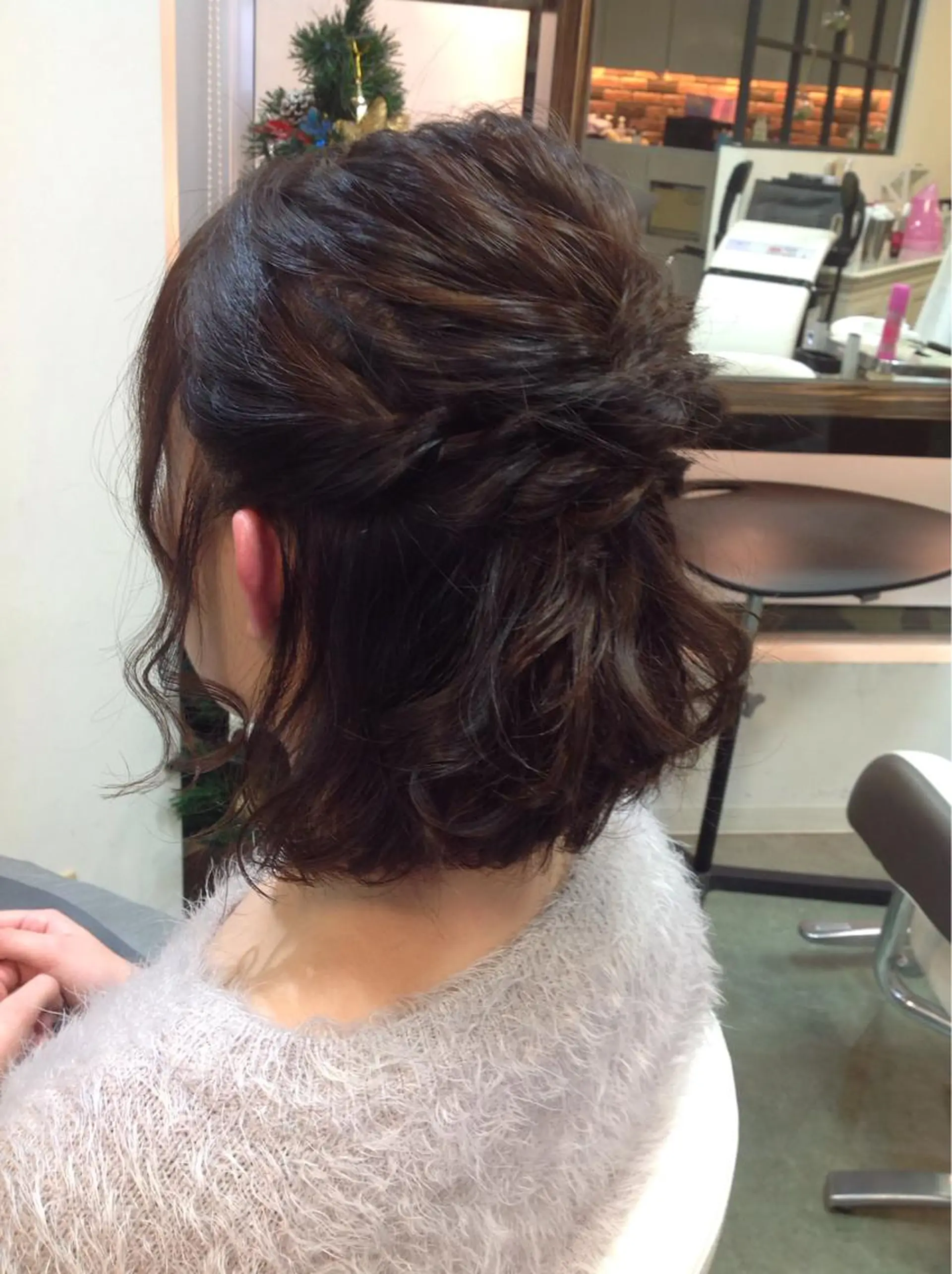ミディアム ヘアアレンジ 榎園 由美のヘアスタイル