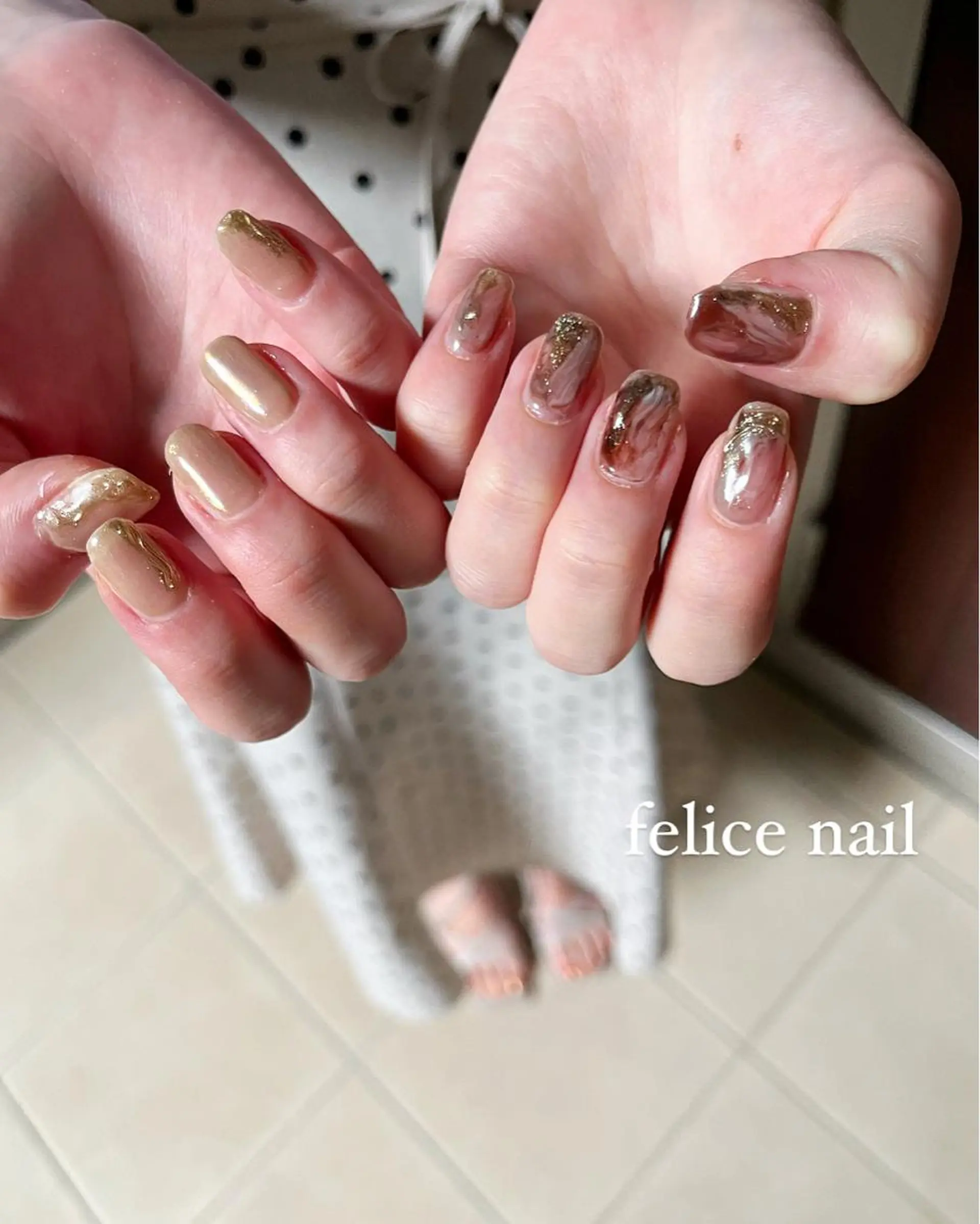 ネイル ゴールド felice nailのネイルデザイン