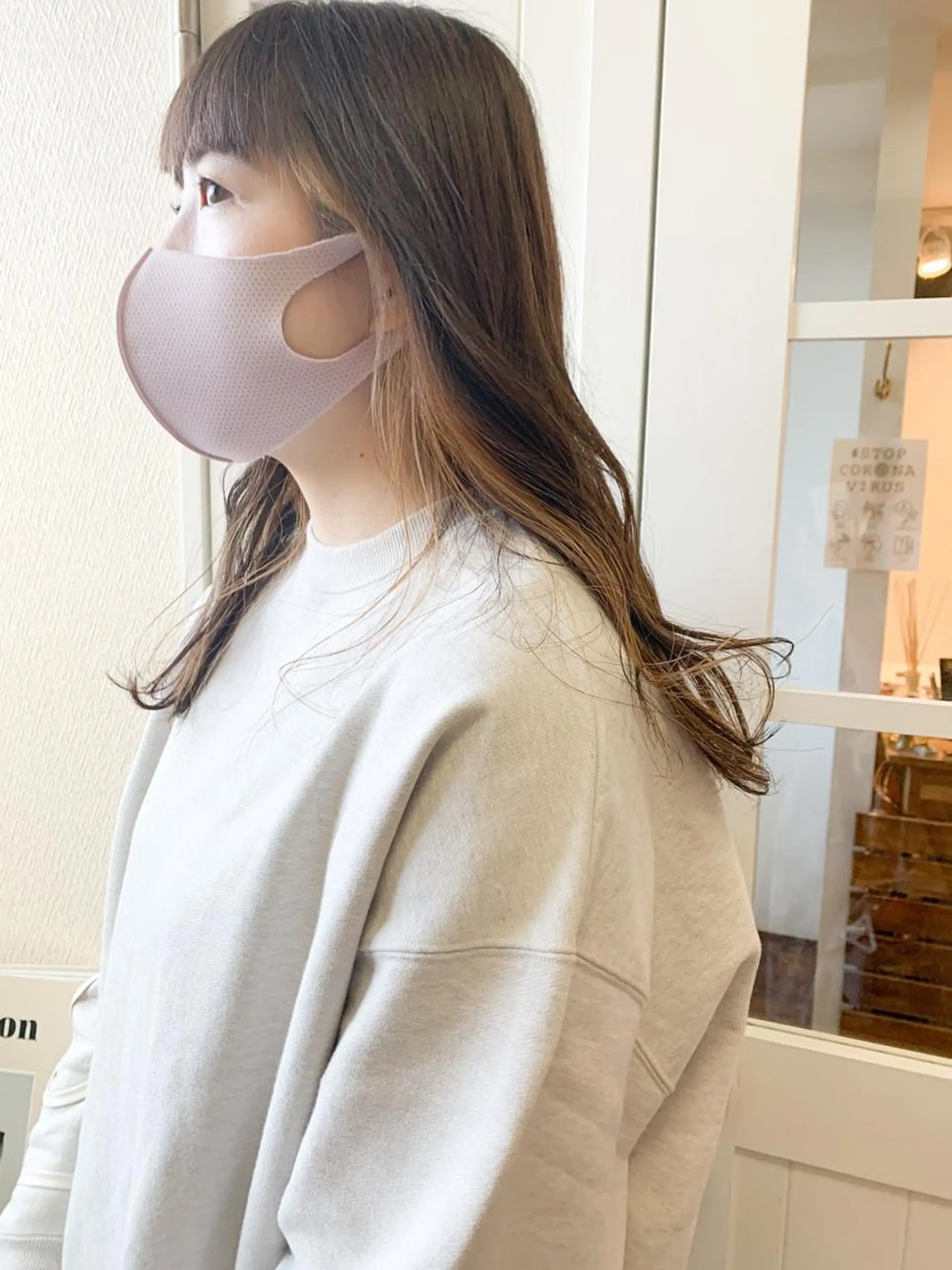 ロング カラー ベージュカラー カット ヘアカラー 小木曽智美 /ボブ/ショートのヘアスタイル