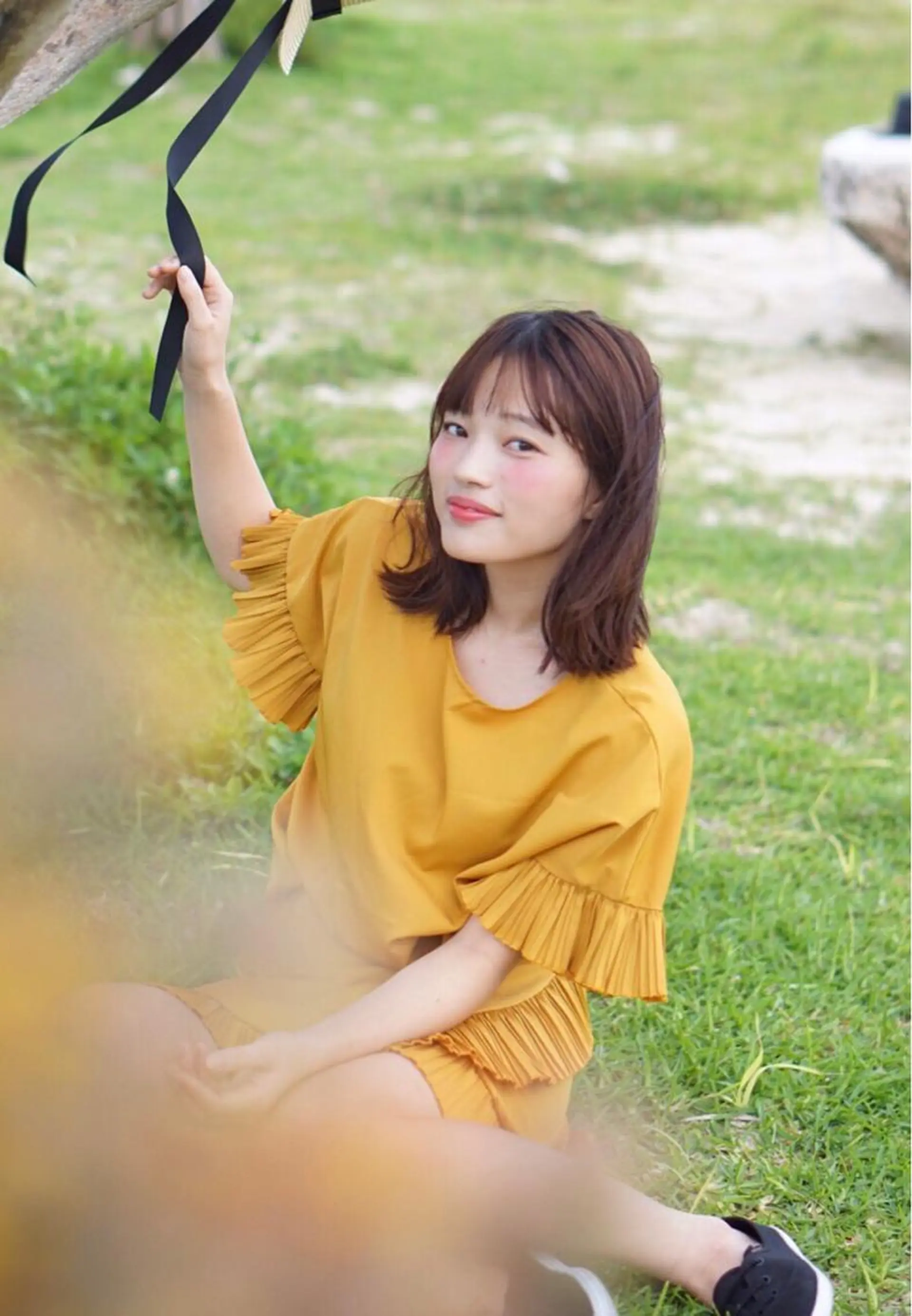 ミディアム パーマ カット ヘアカラー grand juteのヘアスタイル