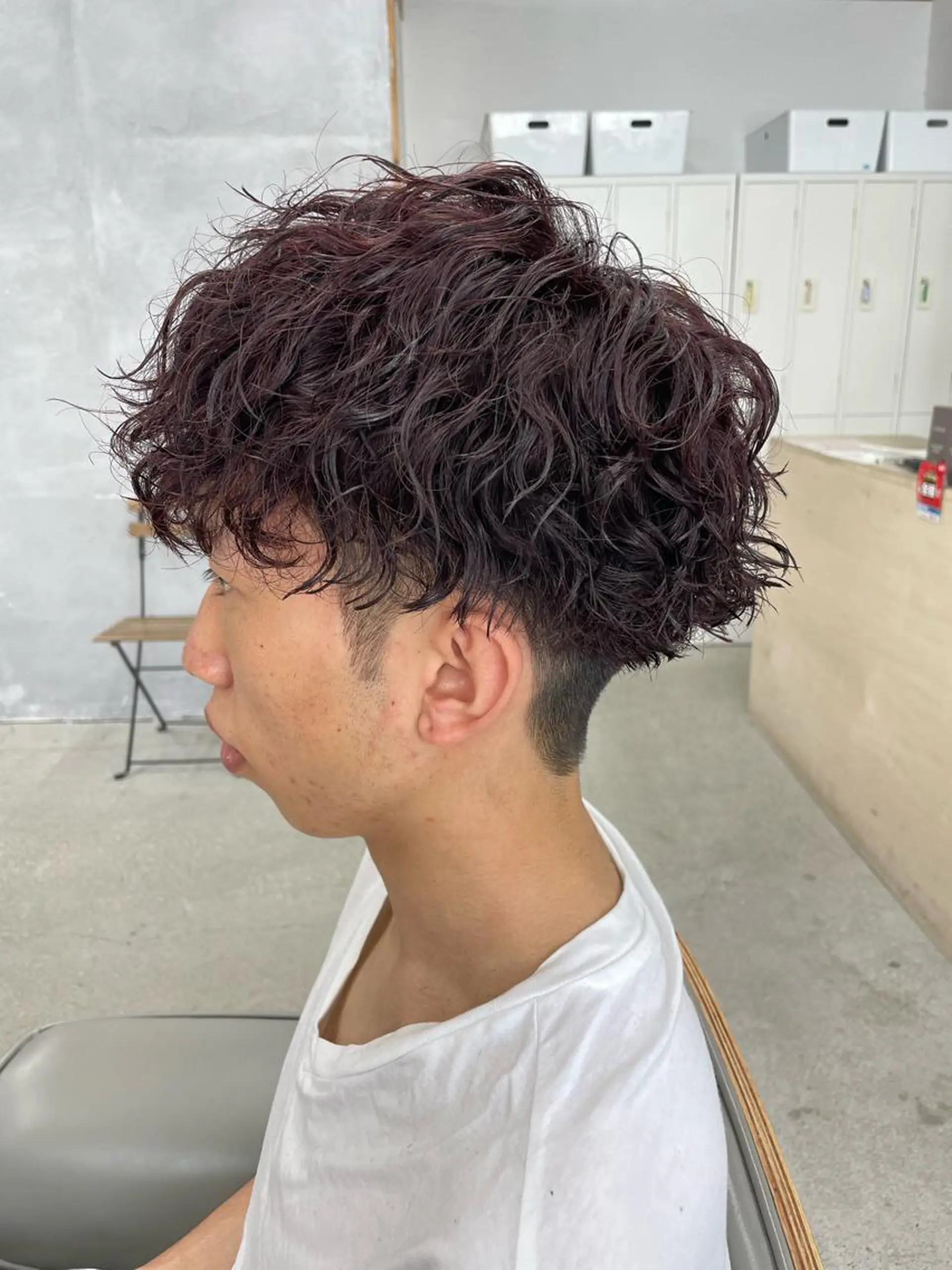 ショート カラー パーマ メンズ メンズブリーチ メンズパーマ ブリーチ ブリーチなしカラー emo.92co 🌱山本翔太のヘアスタイル