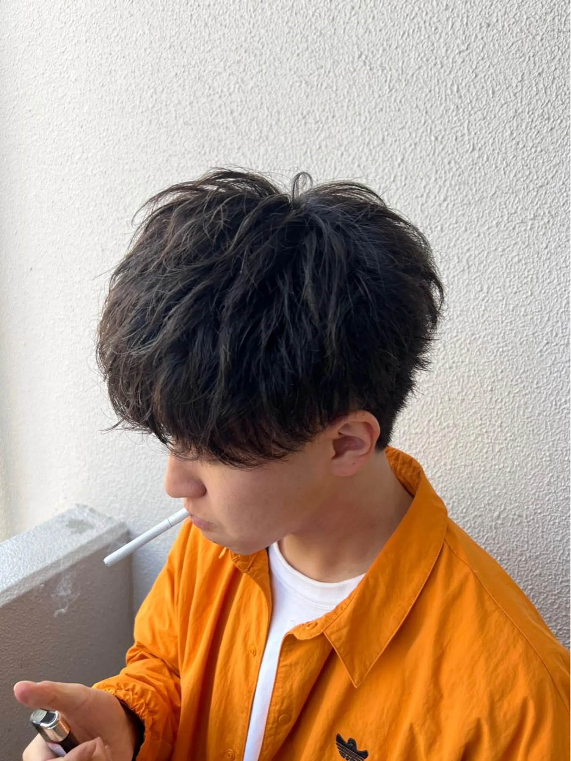 ミディアム パーマ メンズ 柳澤 和也のヘアスタイル