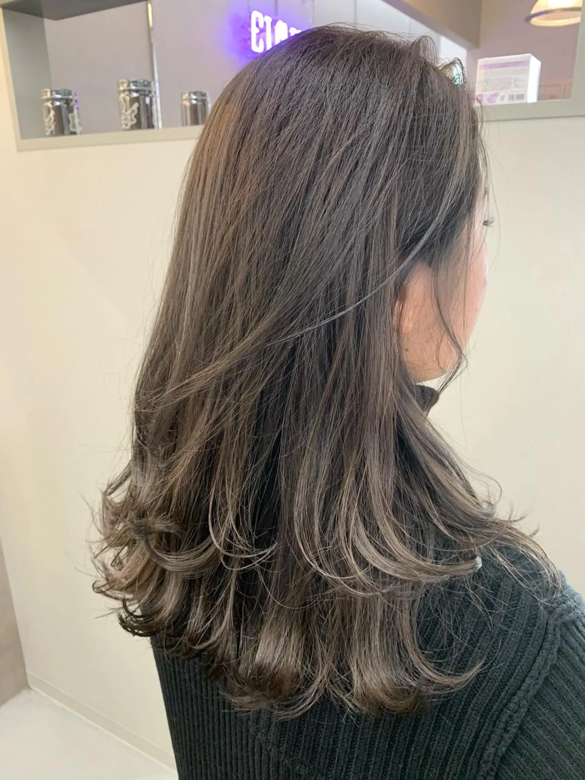 ミディアム カラー グレージュ ヘアカラー トリートメント レイヤー/大人メンズ パーマ🌀 平島拓也のヘアスタイル