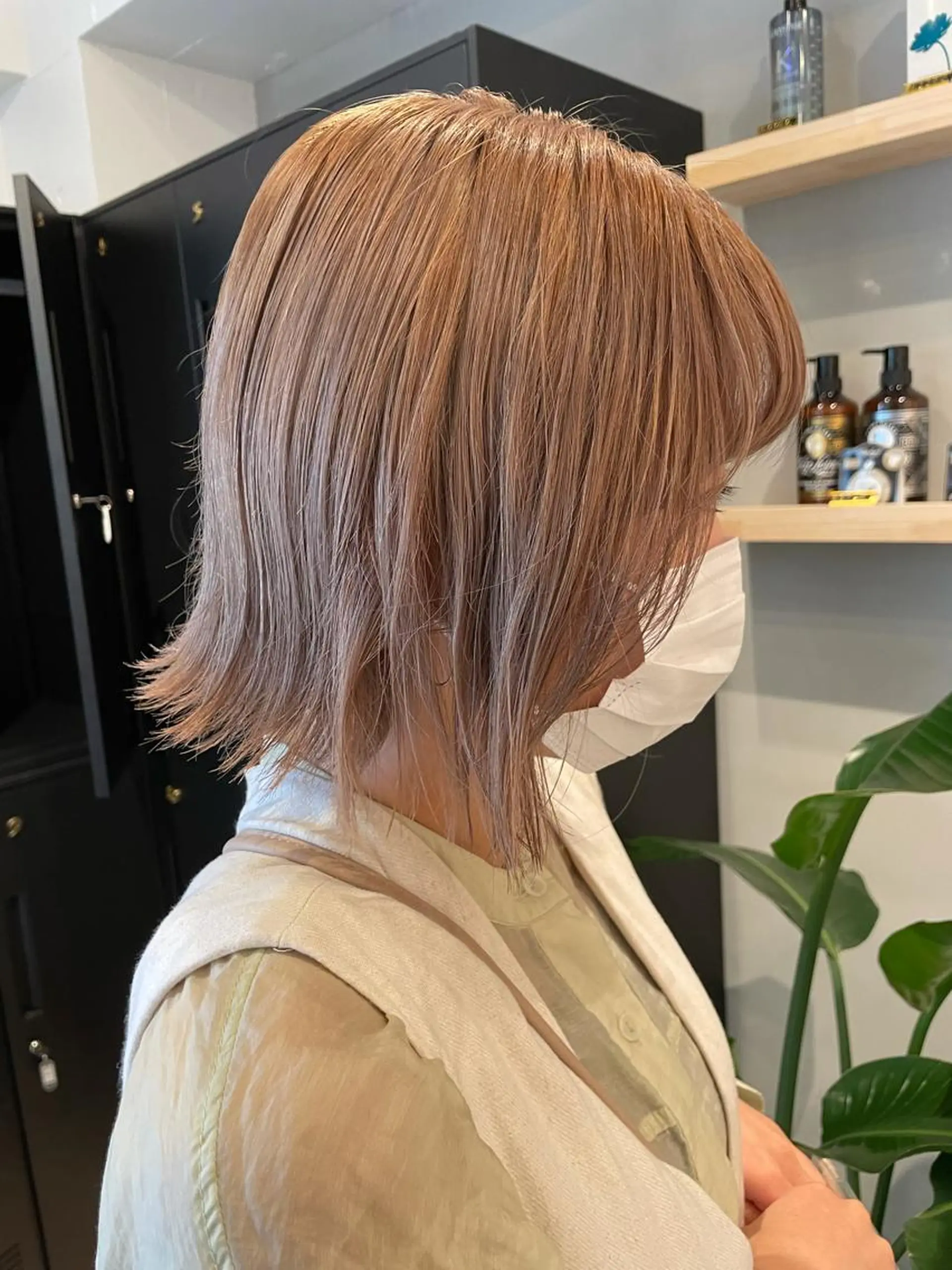 ミディアム カラー ベージュカラー ミルクティーベージュ hazuki 🌝のヘアスタイル