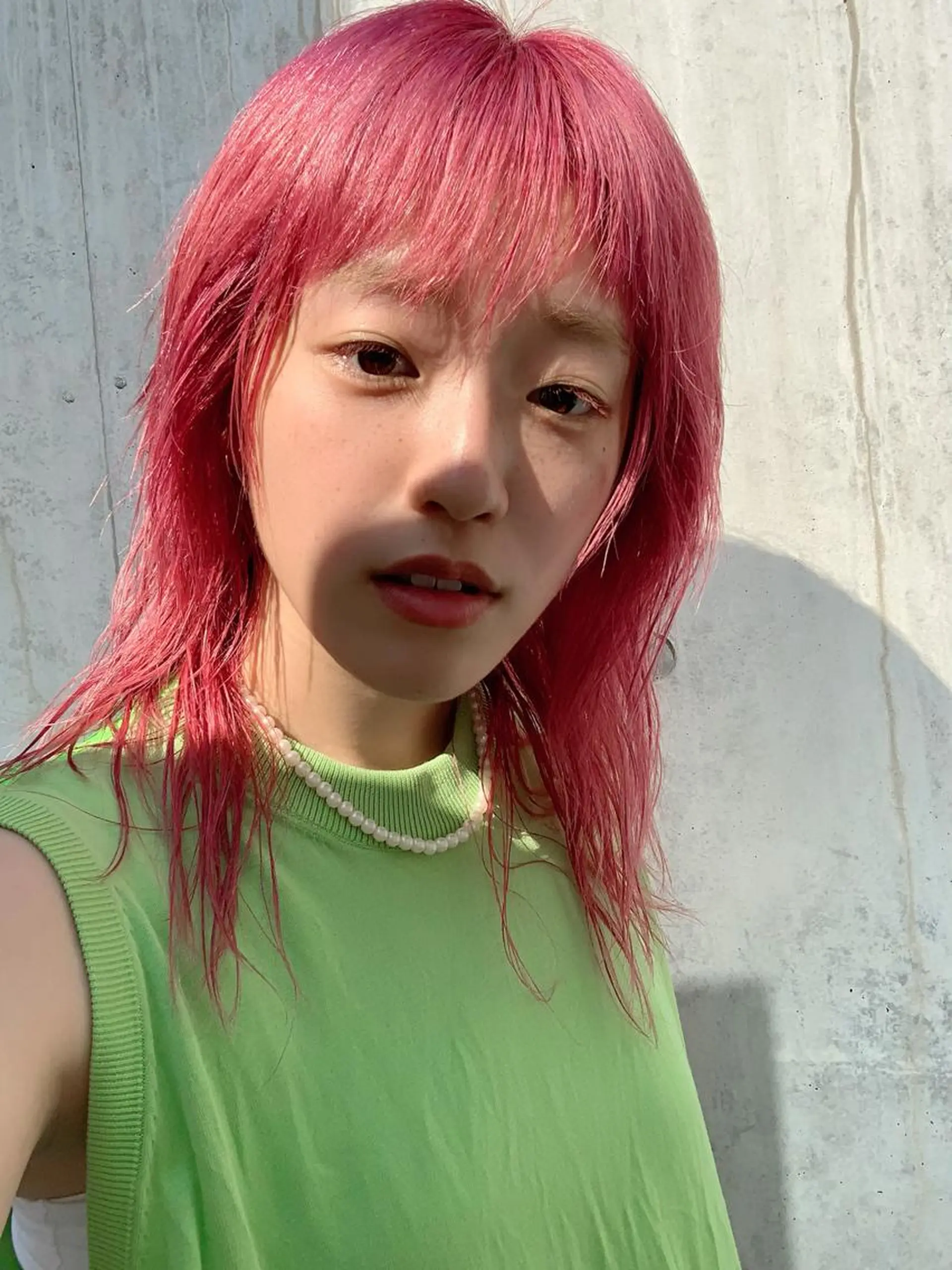 セミロング カラー ウルフカット 似合わせカット レイヤー/ボブのヘアスタイル