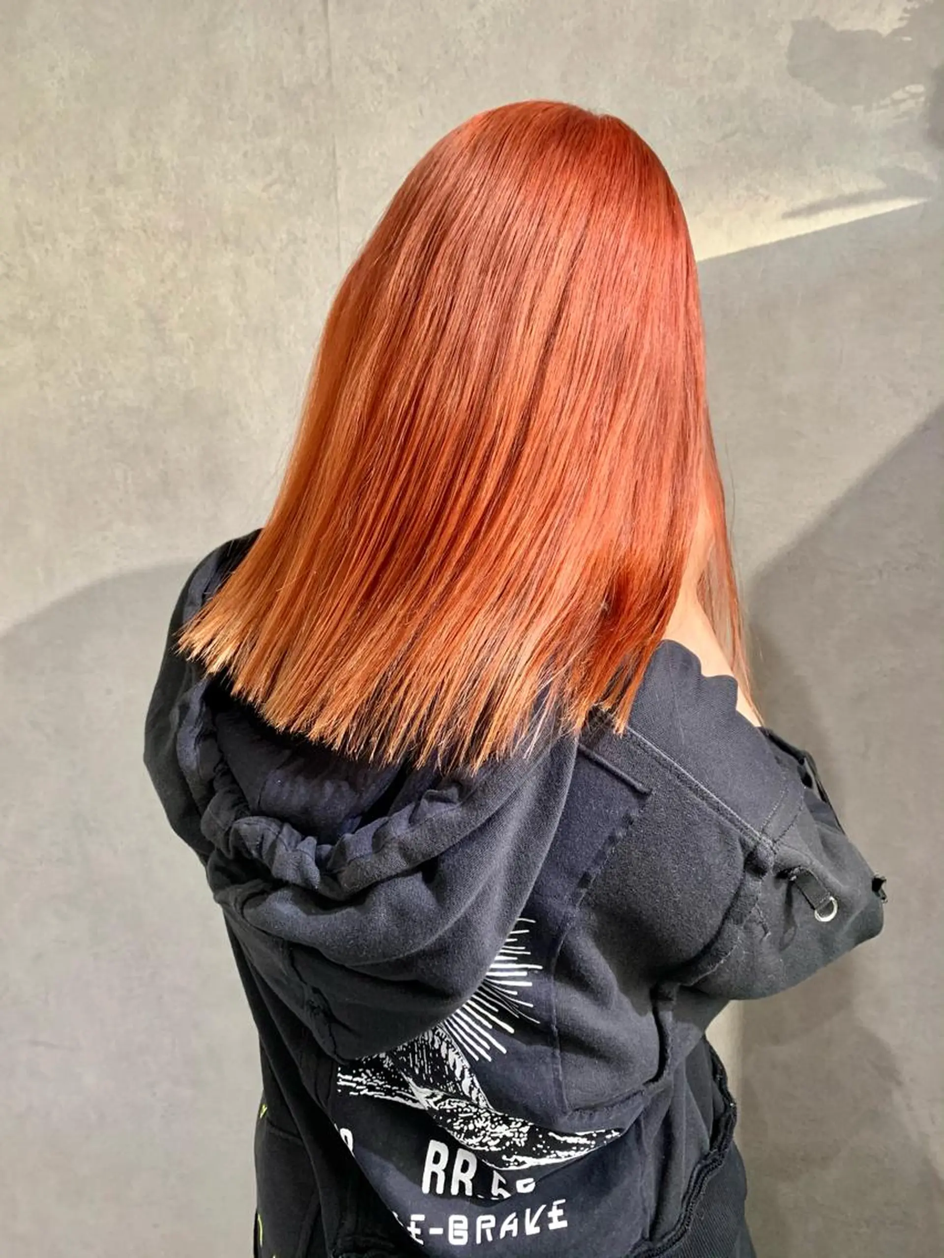 ミディアム カラー オレンジ 髪質改善＊韓国ヘア＊ レイヤー＊IBUKIのヘアスタイル