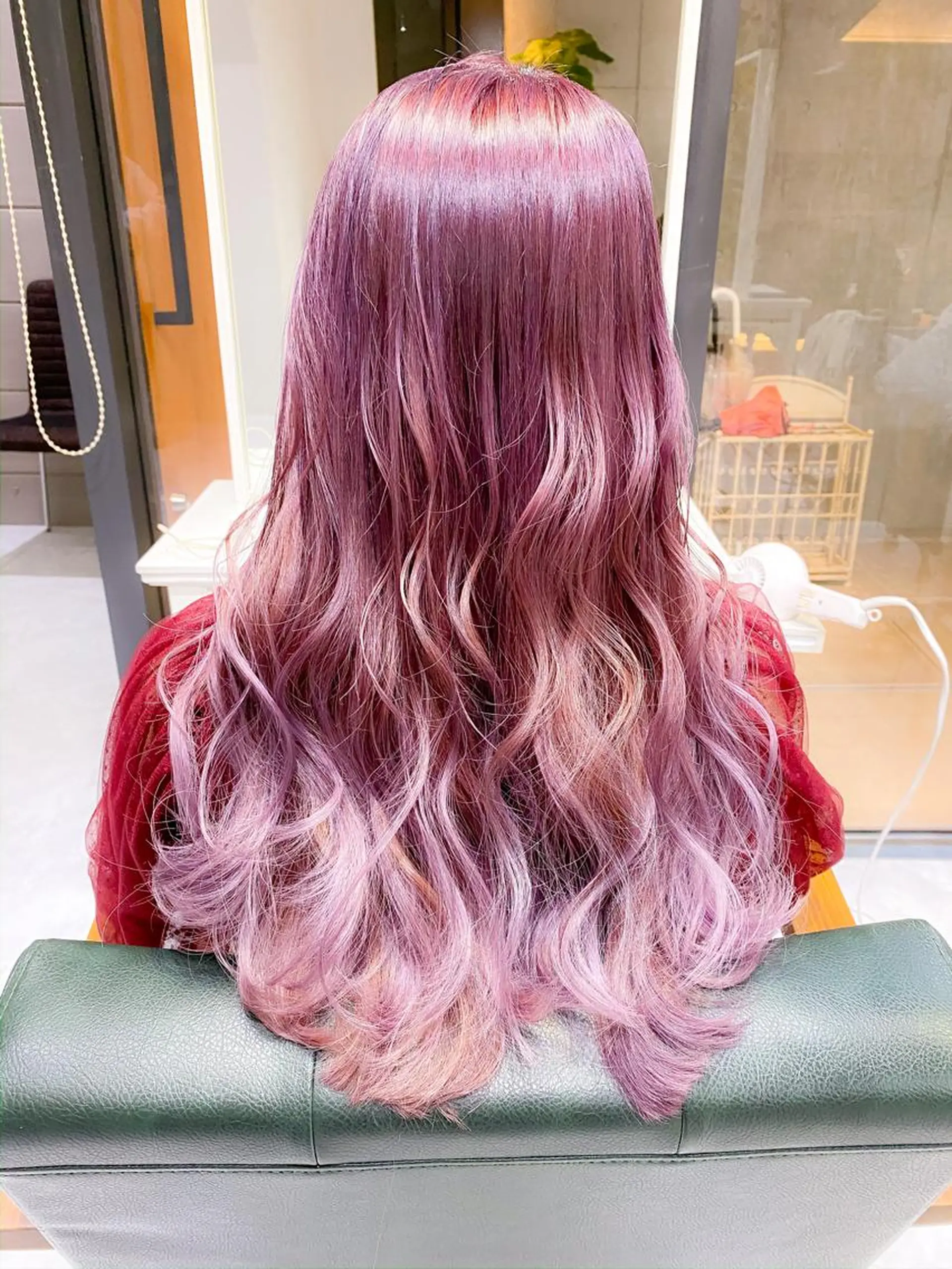 セミロング カラー 透明感カラー ピンクカラー バイオレットカラー モテ髪透明感❤️ デイズヘアカラーのヘアスタイル