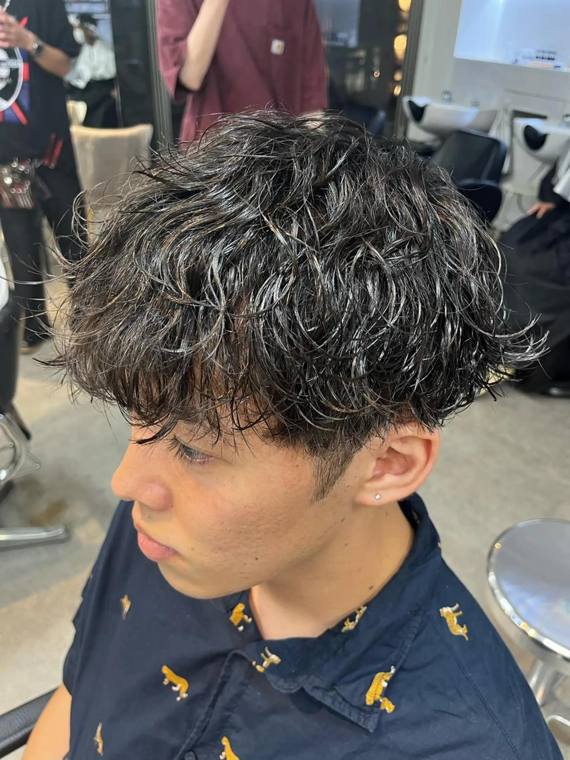 ショート パーマ メンズ 波巻きパーマ メンズスタイル特化 /fifthりっくんのヘアスタイル