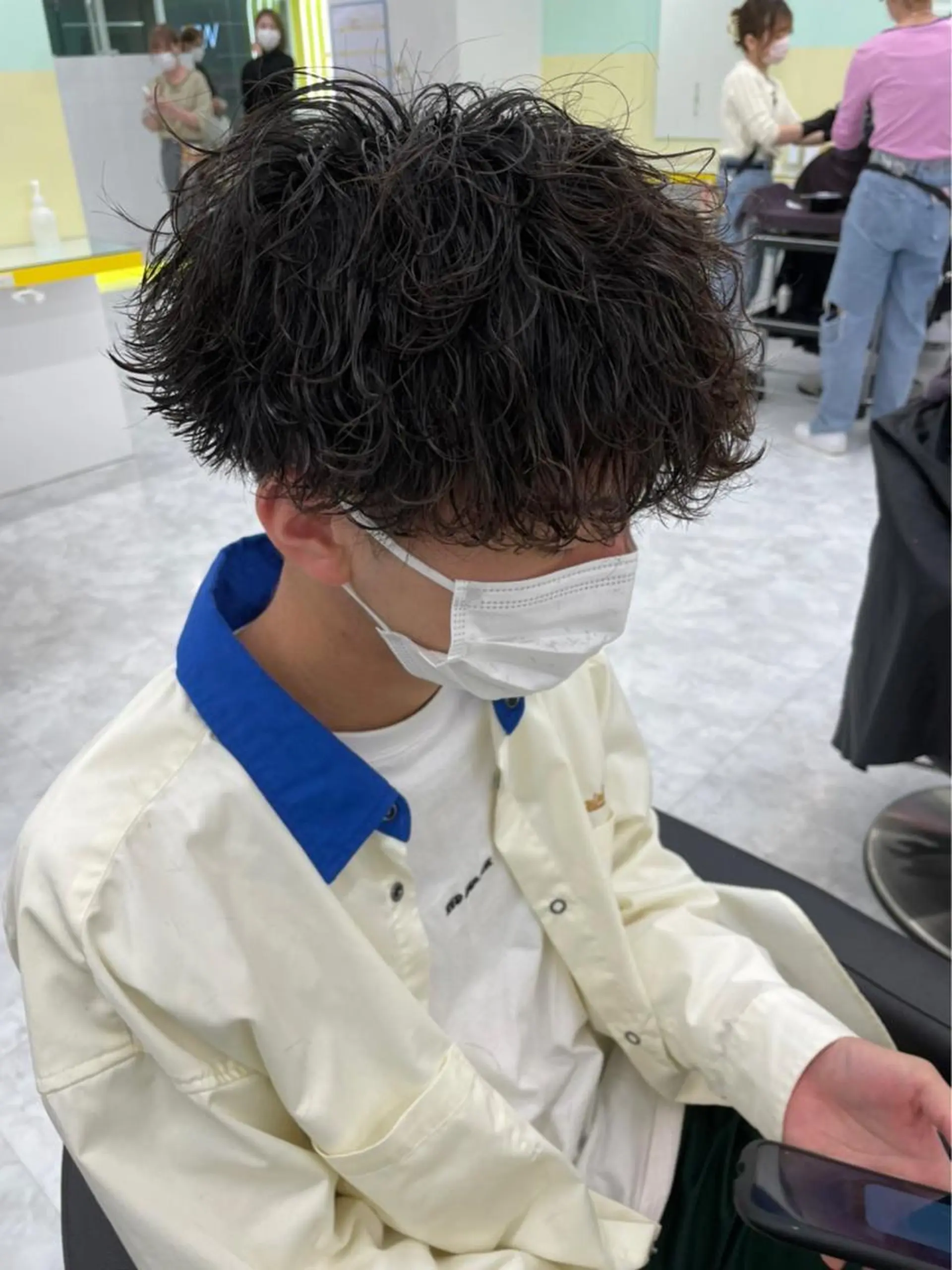 ミディアム カラー パーマ ヘアアレンジ メンズ キッズ ネイル マツエク・マツパ アイブロウ ✂️メンズカット ひろき✂️のヘアスタイル