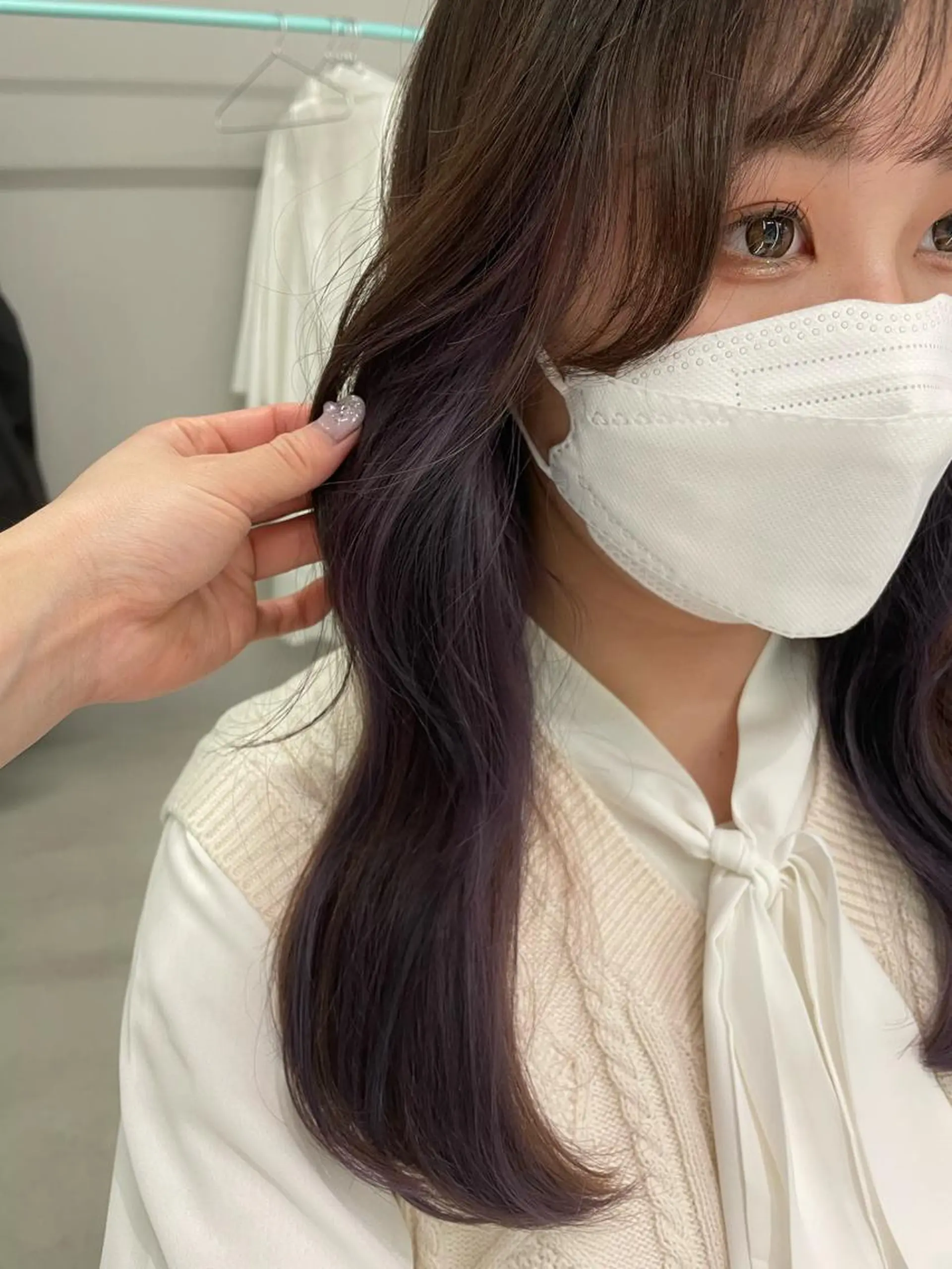 カラー インナーカラー ラベンダーカラー kana/ ブリーチ/暖色のヘアスタイル