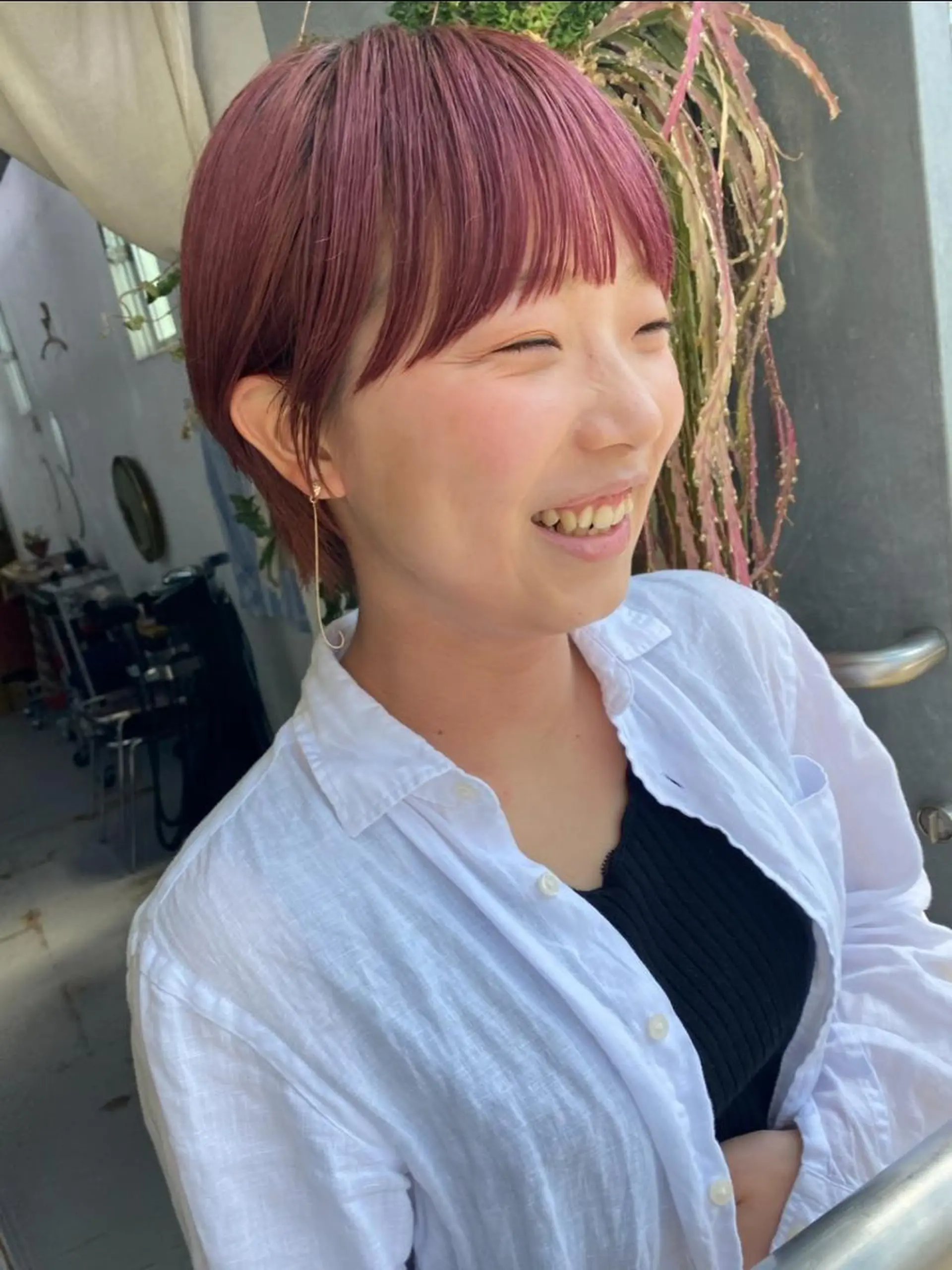 ショート カラー 縮毛矯正 トリートメント qiie ワンカラー ダブルカラーのヘアスタイル