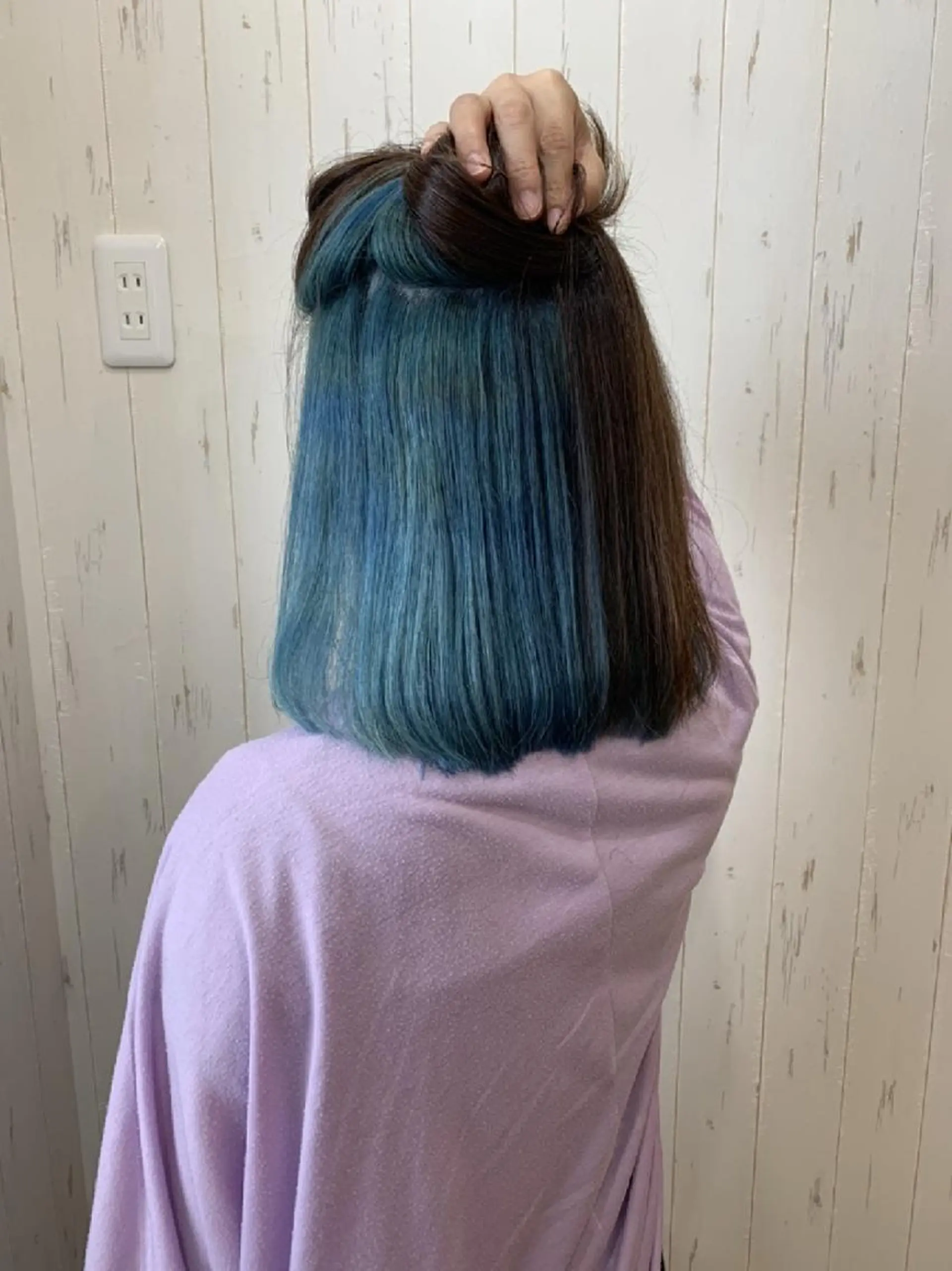 ミディアム カラー ヘアカラー&縮毛矯正 STAR☆RIVERのヘアスタイル