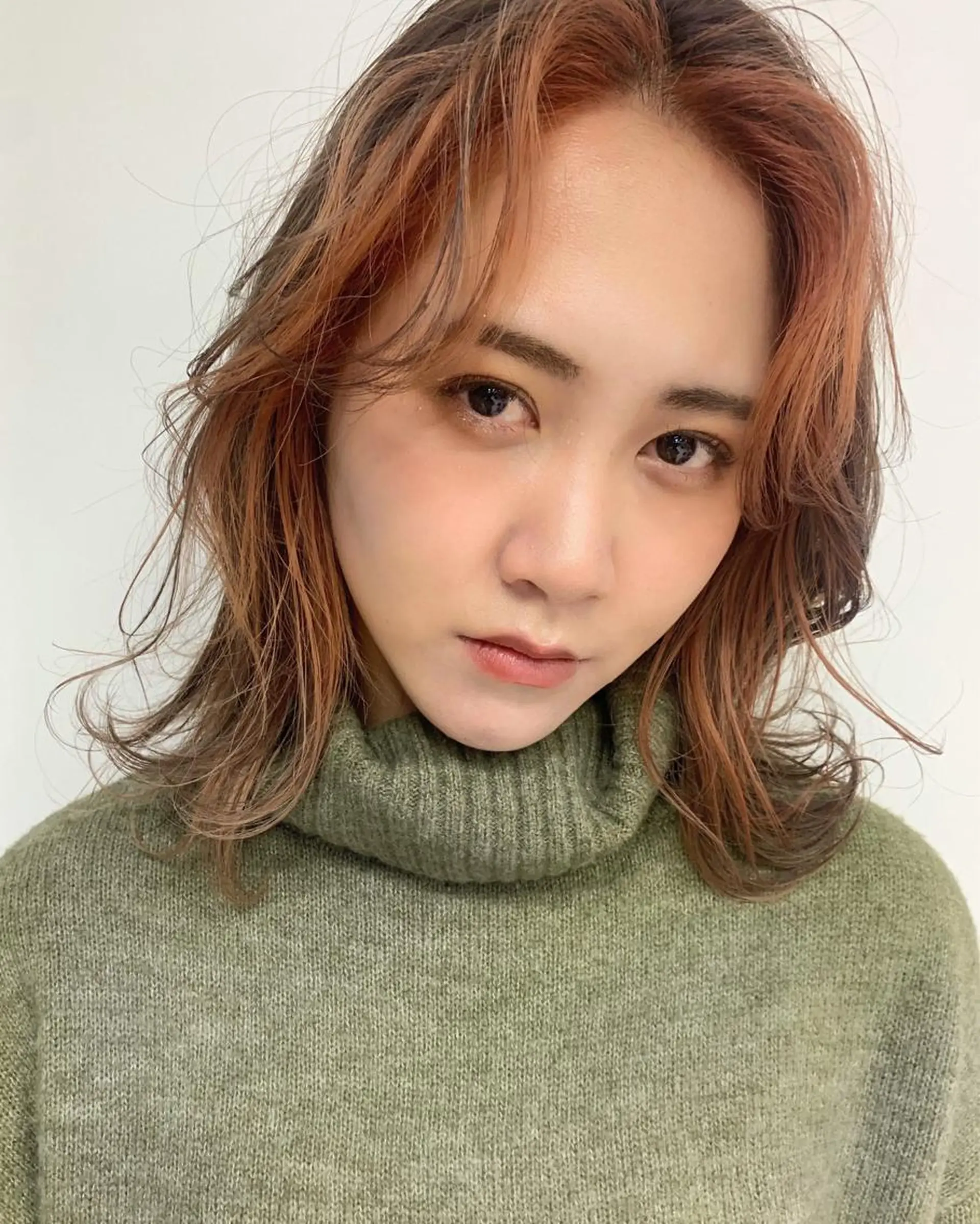 ミディアム カラー ミストバング  フェイスフレーミング Ammy 池袋所属・韓国ヘア&耳ツボ💎 池袋/himeriのその他イメージ