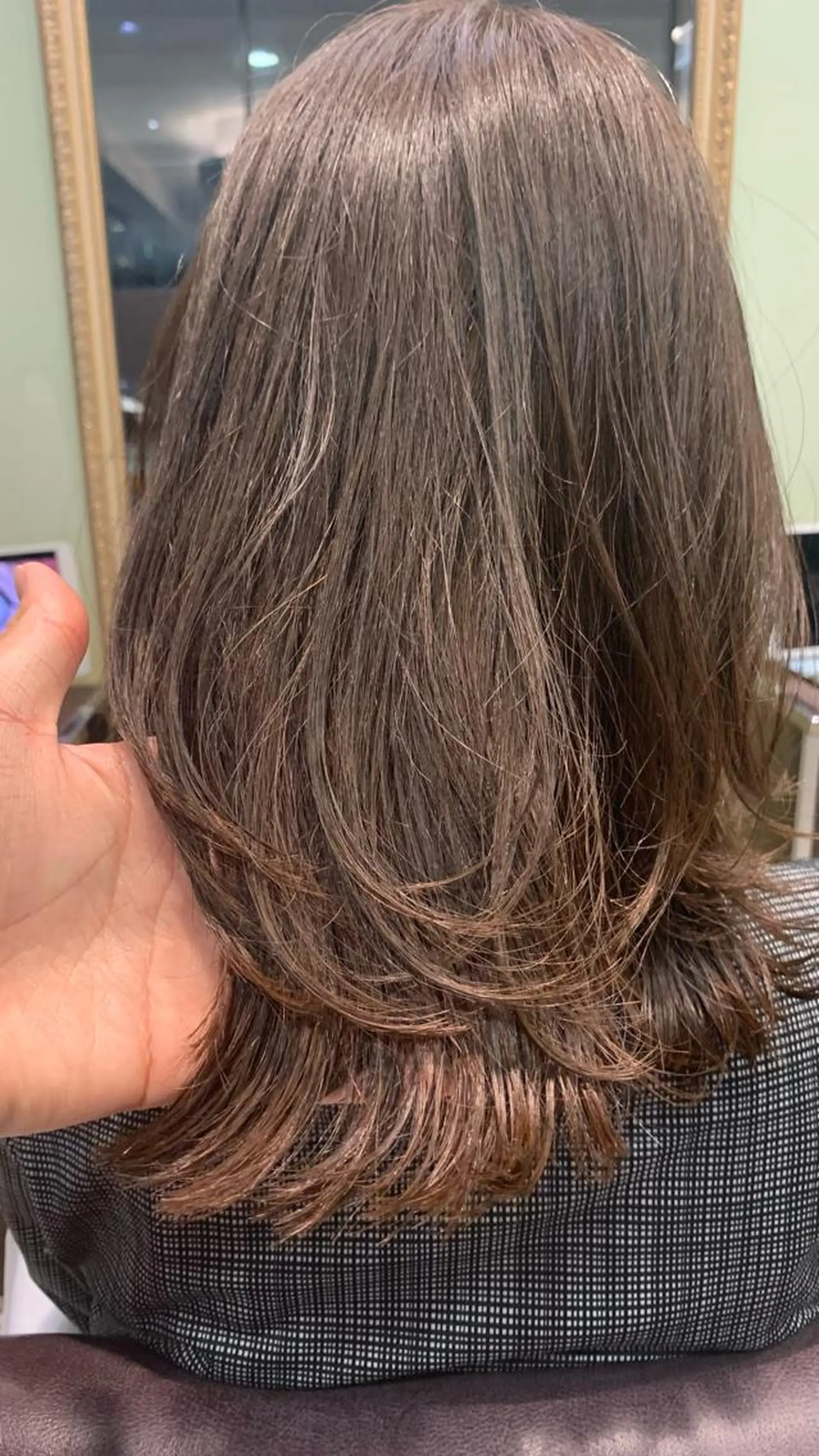 ミディアム タンバルモリパーマ 礒井メンキのヘアスタイル