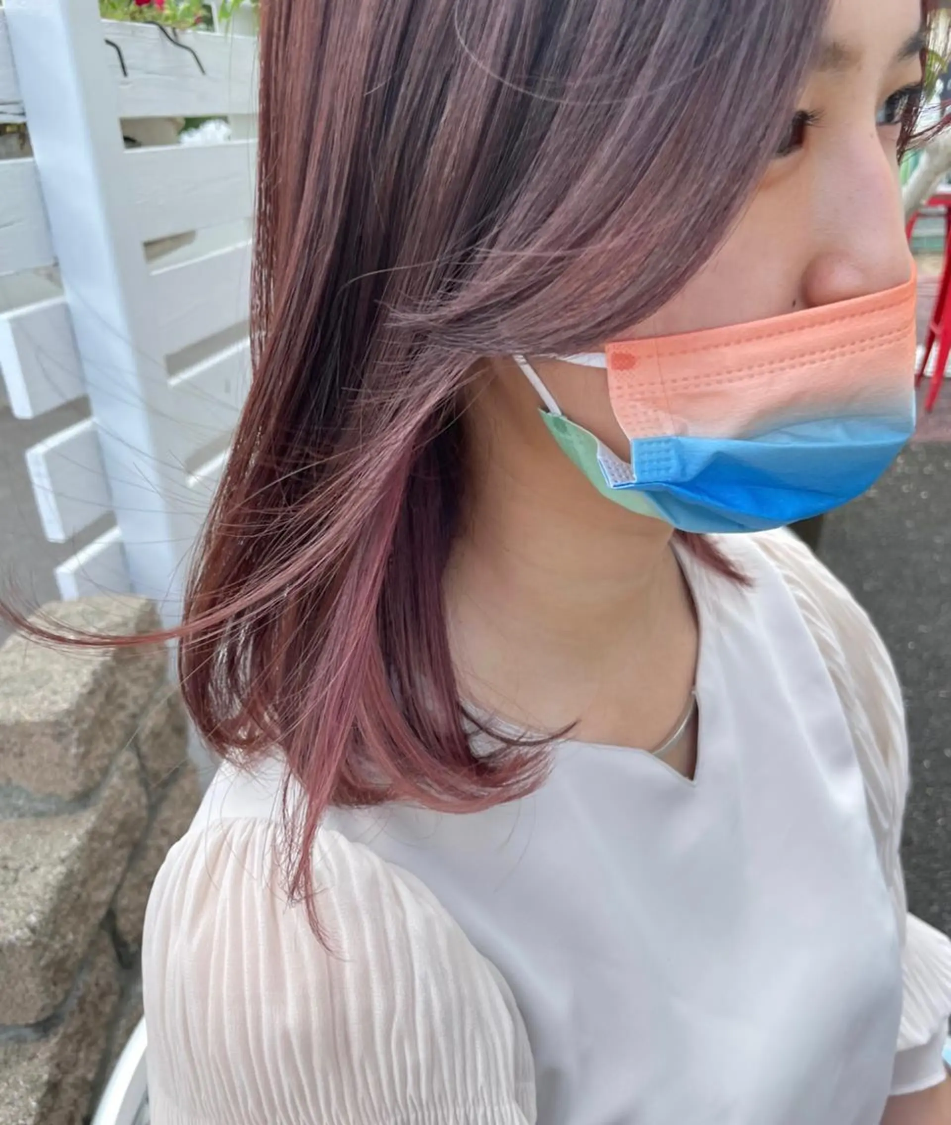 ミディアム カラー コレットヘアー 田中アヤノのヘアスタイル