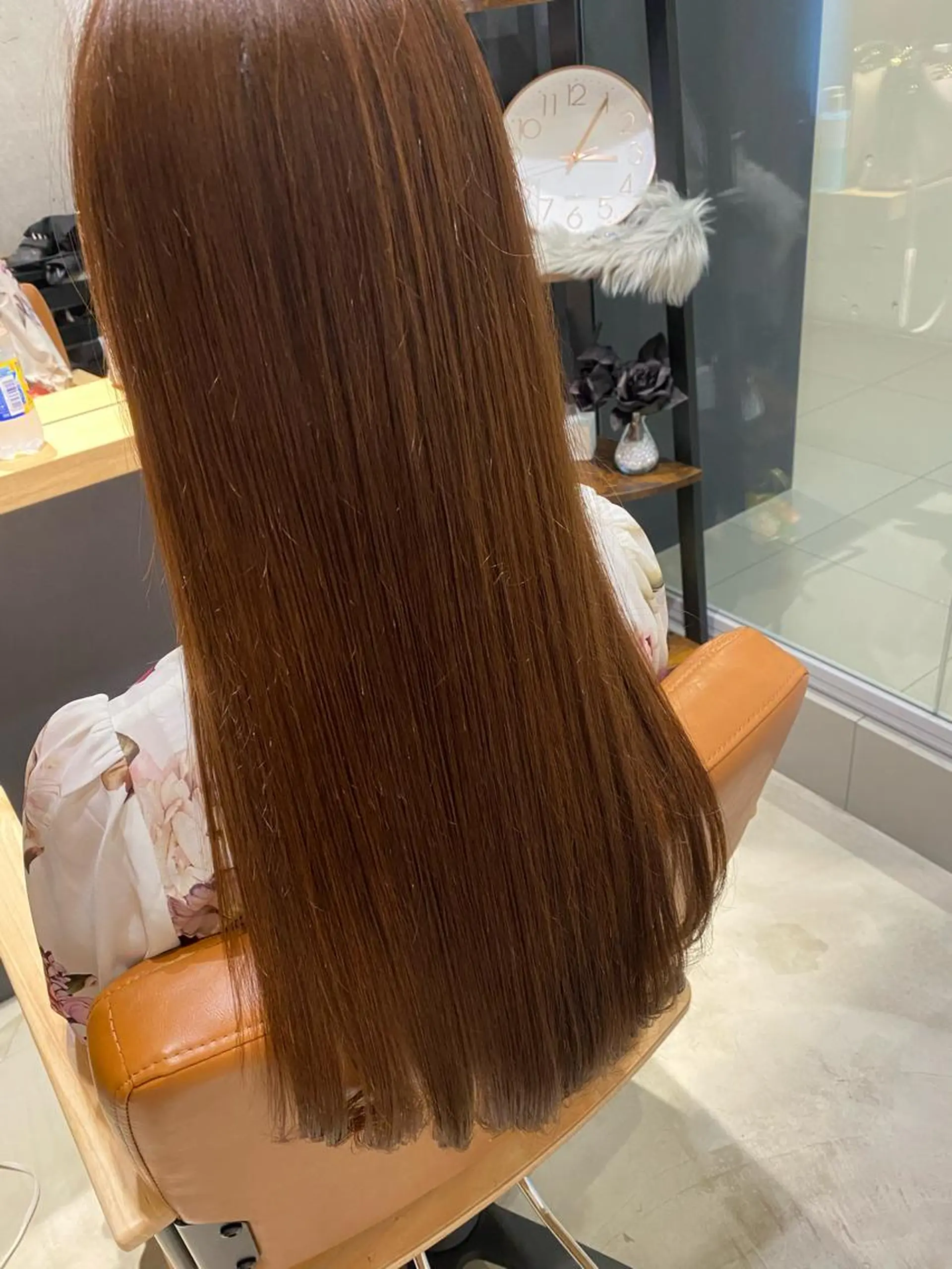 ロング パーマ ロング ストレートパーマ カット 縮毛矯正 トリートメント 田中 アキオのヘアスタイル