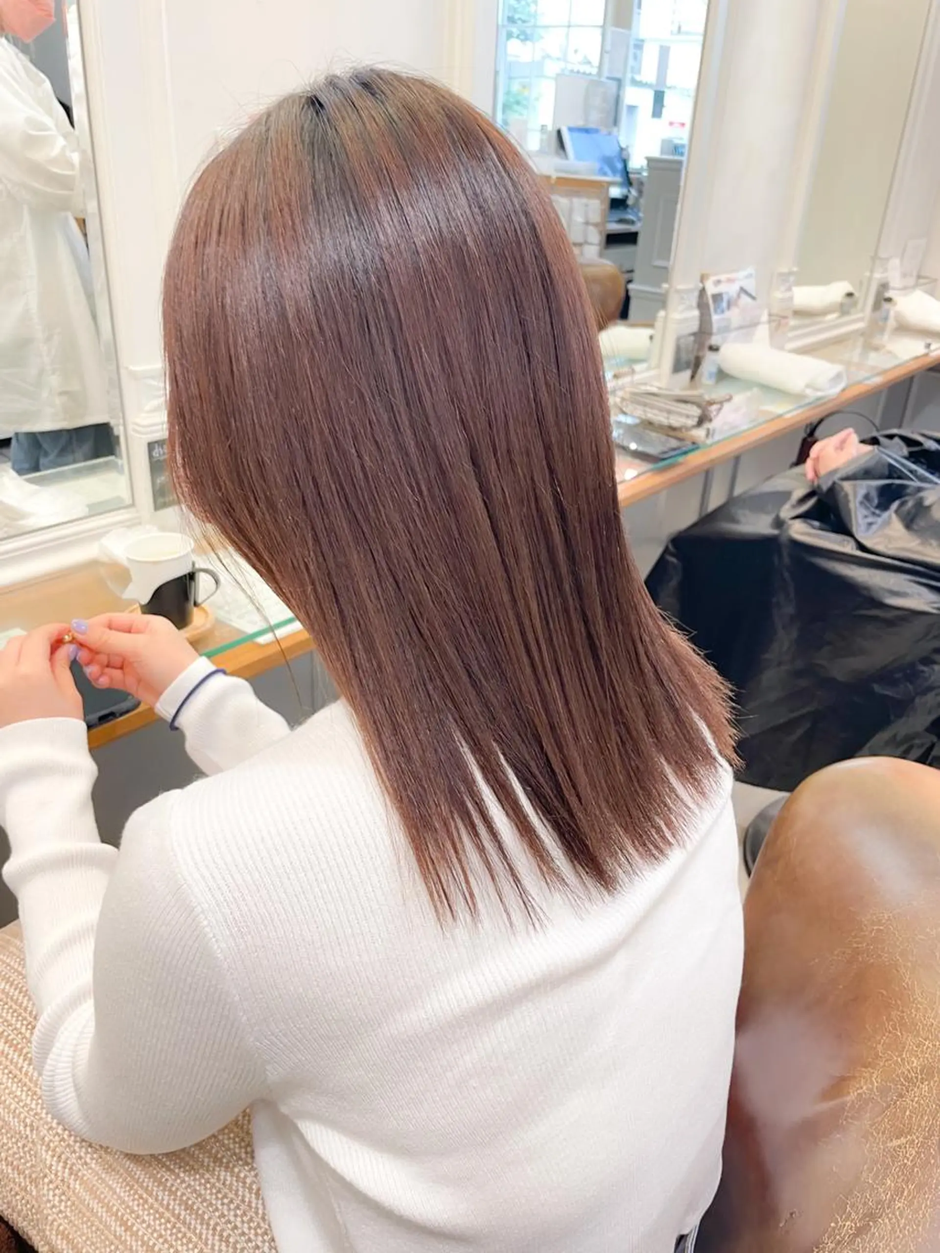 セミロング カラー ブリーチ 縮毛矯正 酸性ストレート 縮毛矯正 トリートメント ✨カラー支持No.1 🧸ワキ カナコ🧸のヘアスタイル