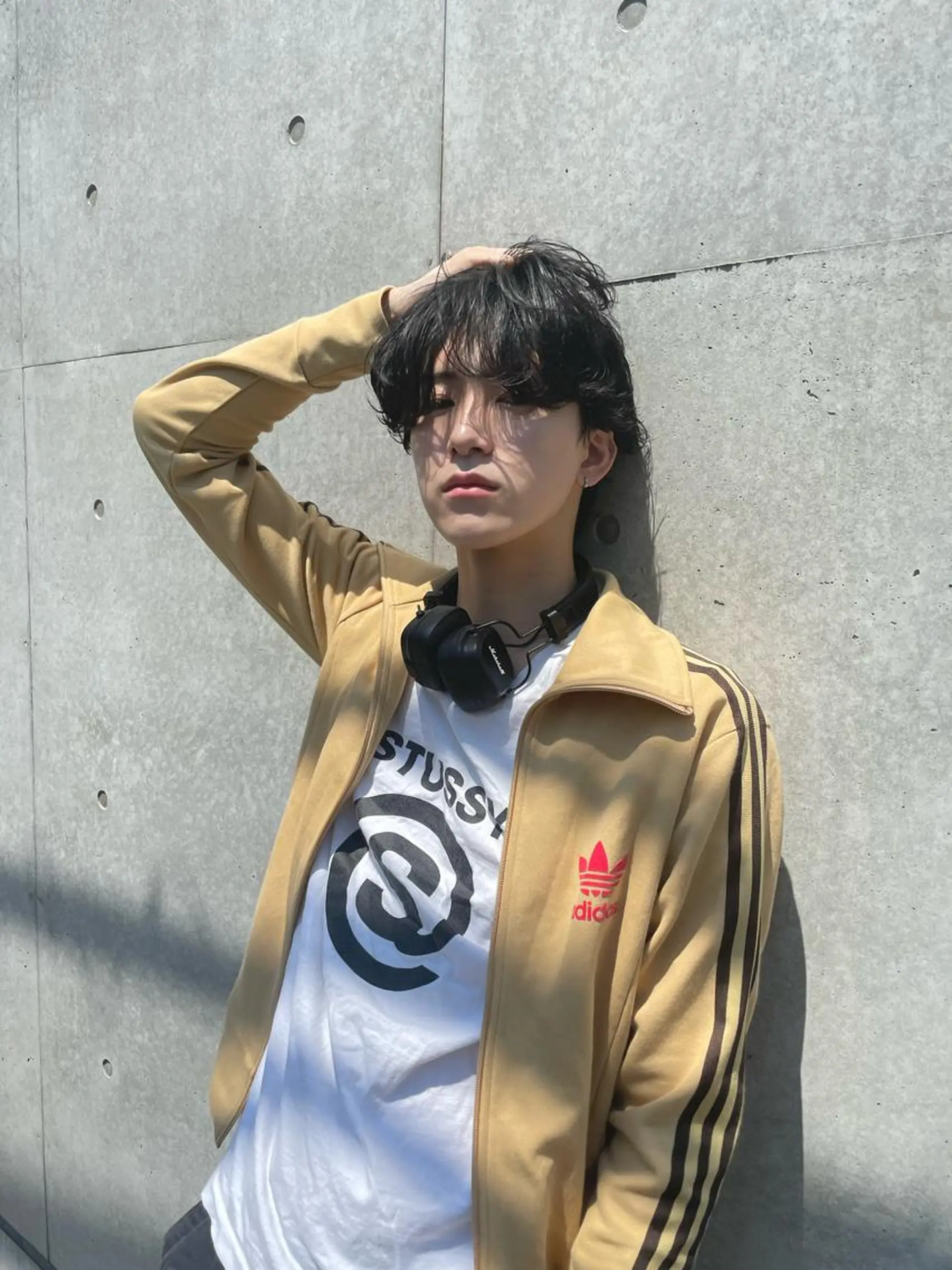 パーマ メンズ 田中 秋水のヘアスタイル