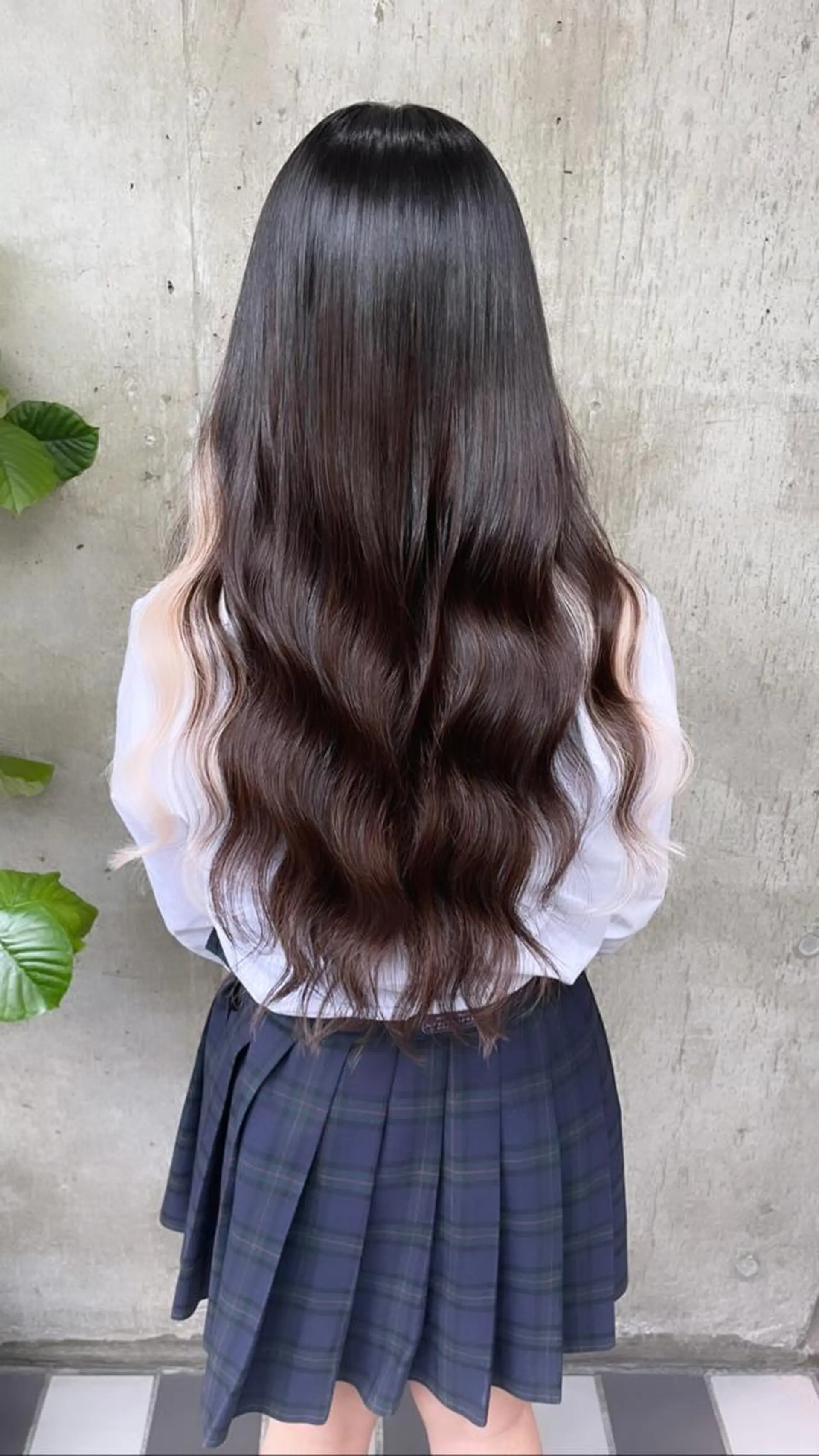 ロング カラー ヘアアレンジ エクステ TATSUYA アートディレクターのヘアスタイル