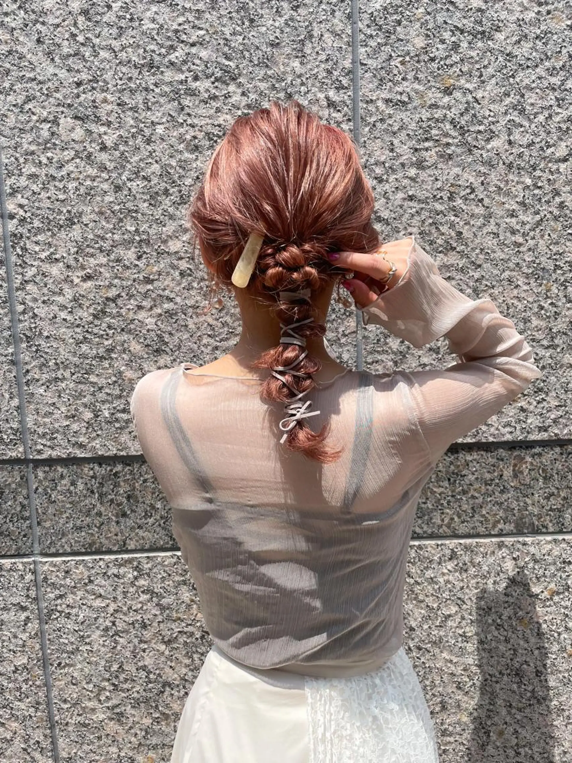 ミディアム カラー ヘアアレンジ CheRiR【シェリール】所属・cherir髪質改善 パーソナルカラー診断のヘアスタイル