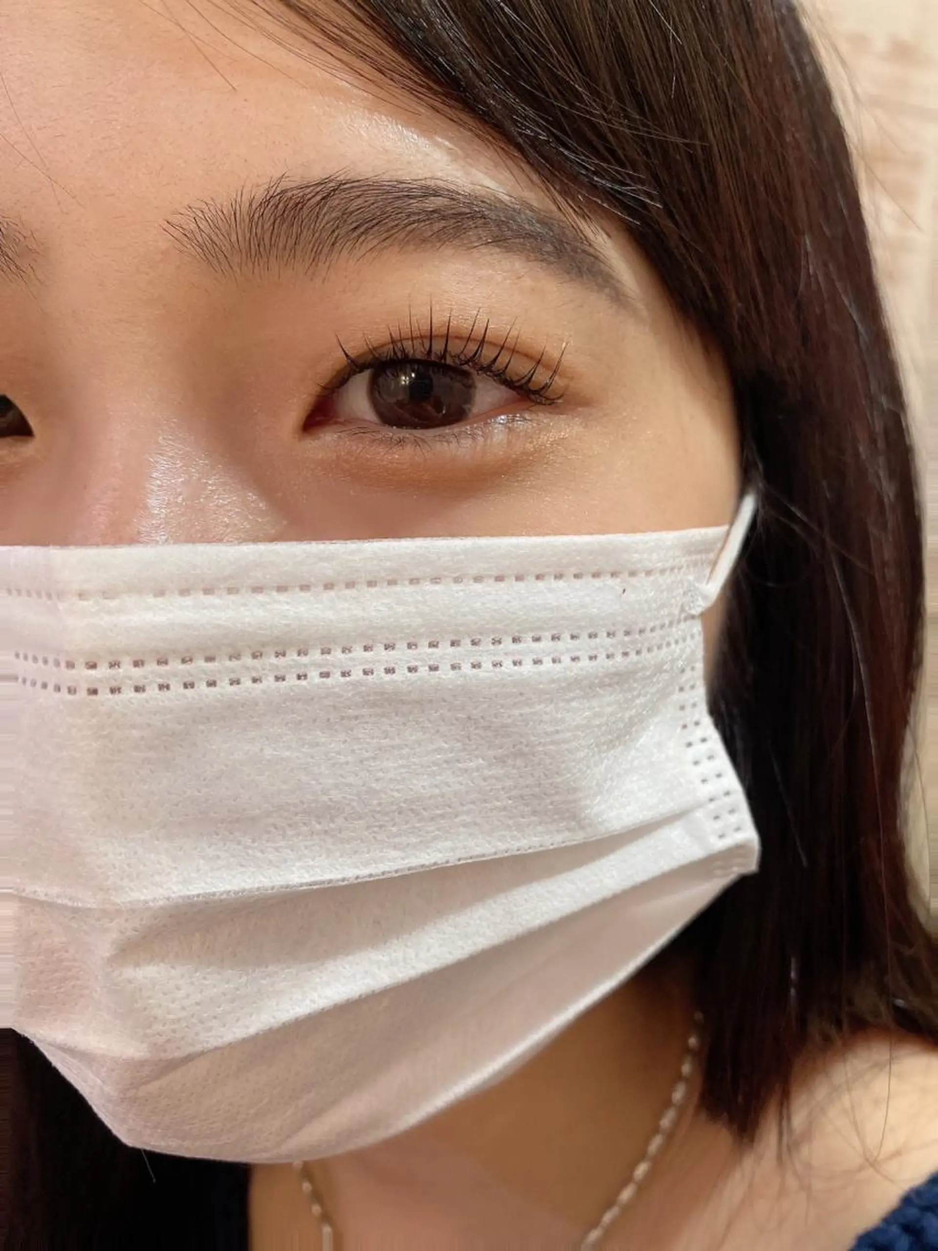 マツエク・マツパ 一重×まつ毛パーマ マツパ ブリーチなしカラー ダブルカラーエクステのヘアスタイル