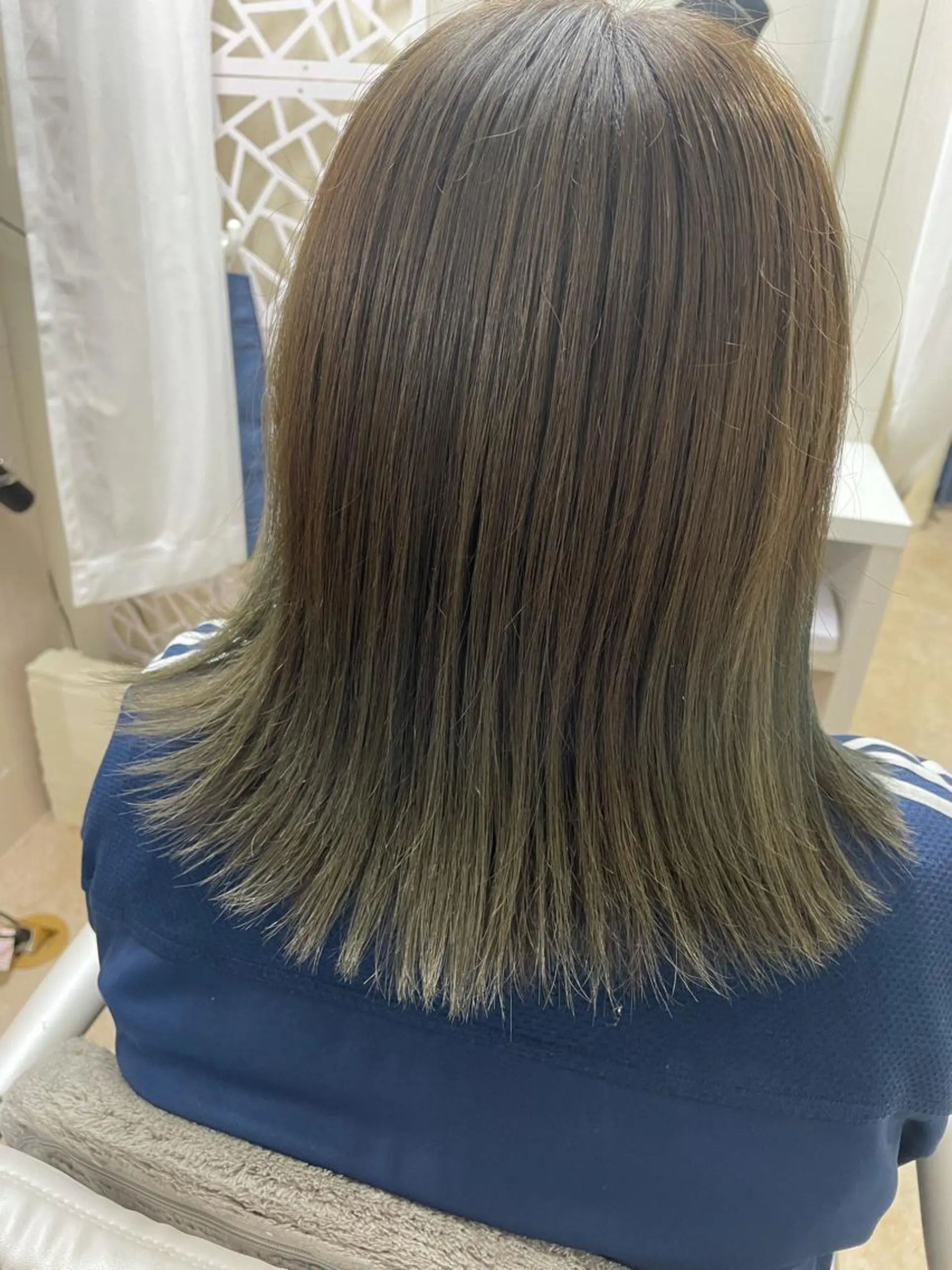 ミディアム カラー ケアブリーチ /髪質 改善/古橋圭史郎のヘアスタイル