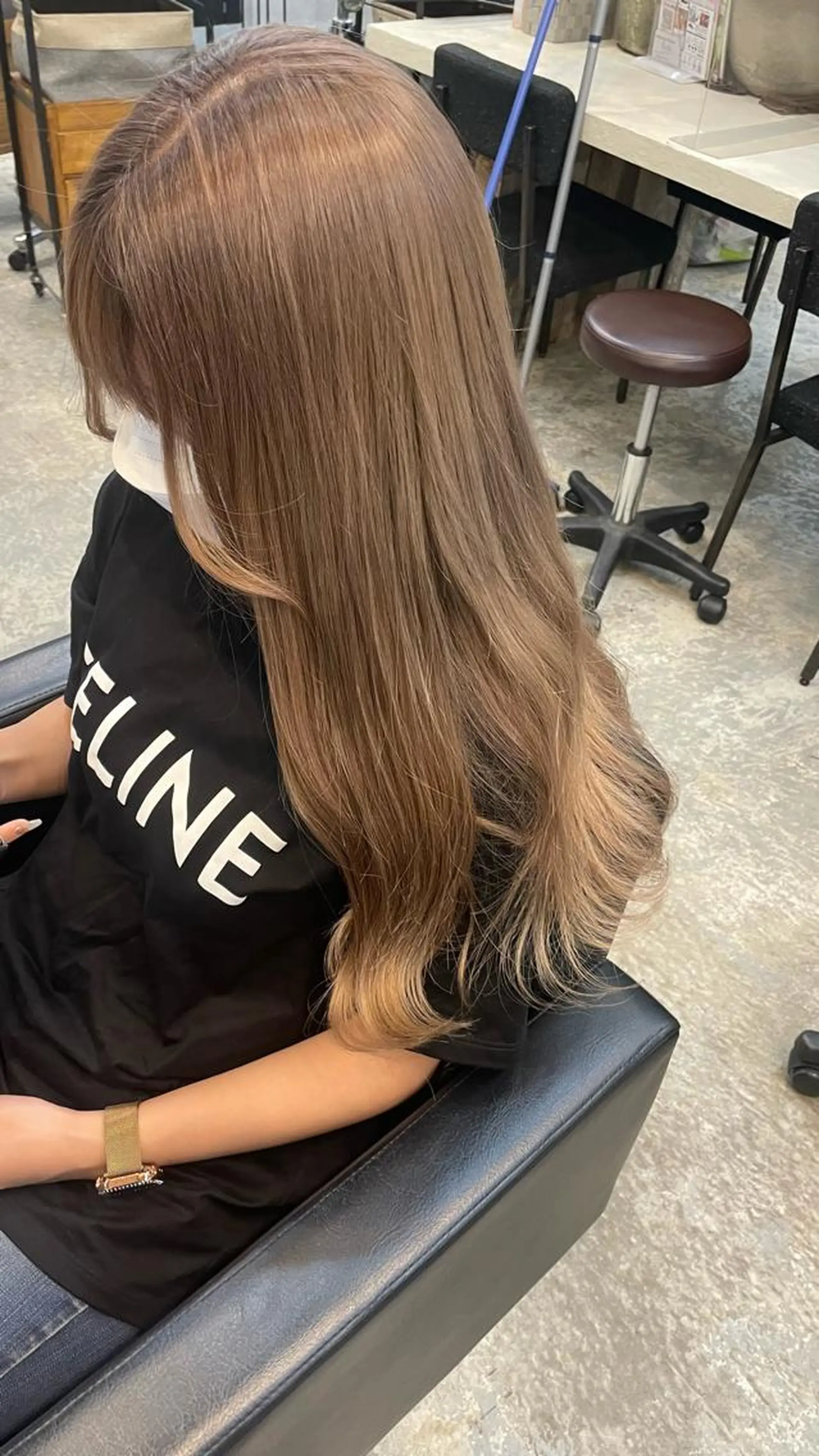 ロング カラー ブリーチ ケアブリーチ 銀 座のヘアスタイル