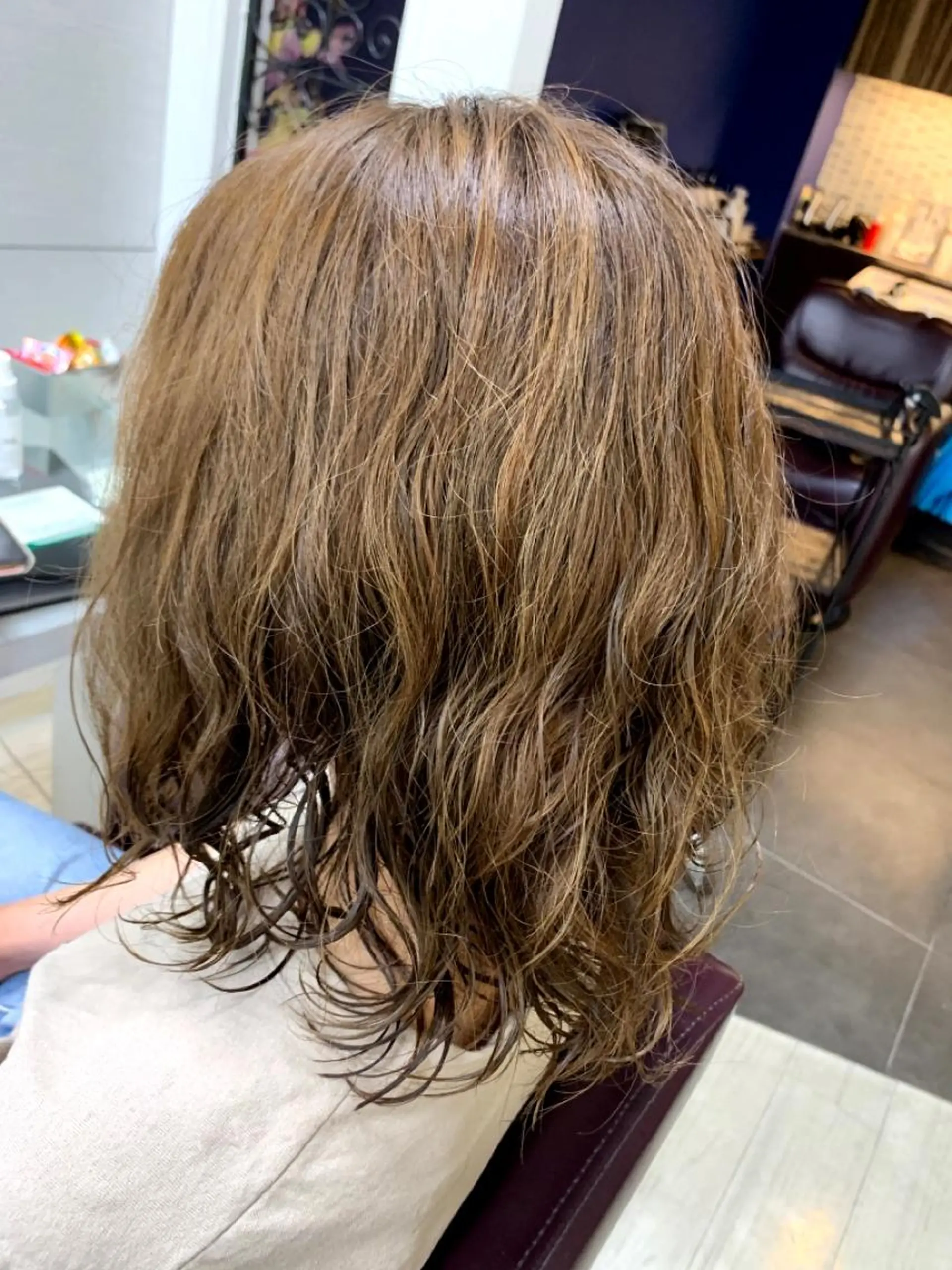 ミディアム パーマ ミディアムパーマ デジタルパーマ 奥野 理香子のヘアスタイル