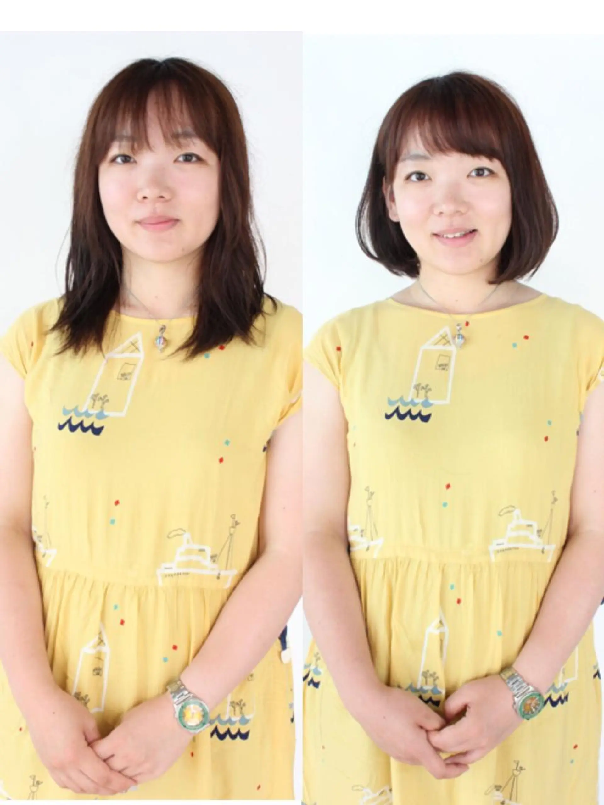 ミディアム 河野 薫のヘアスタイル