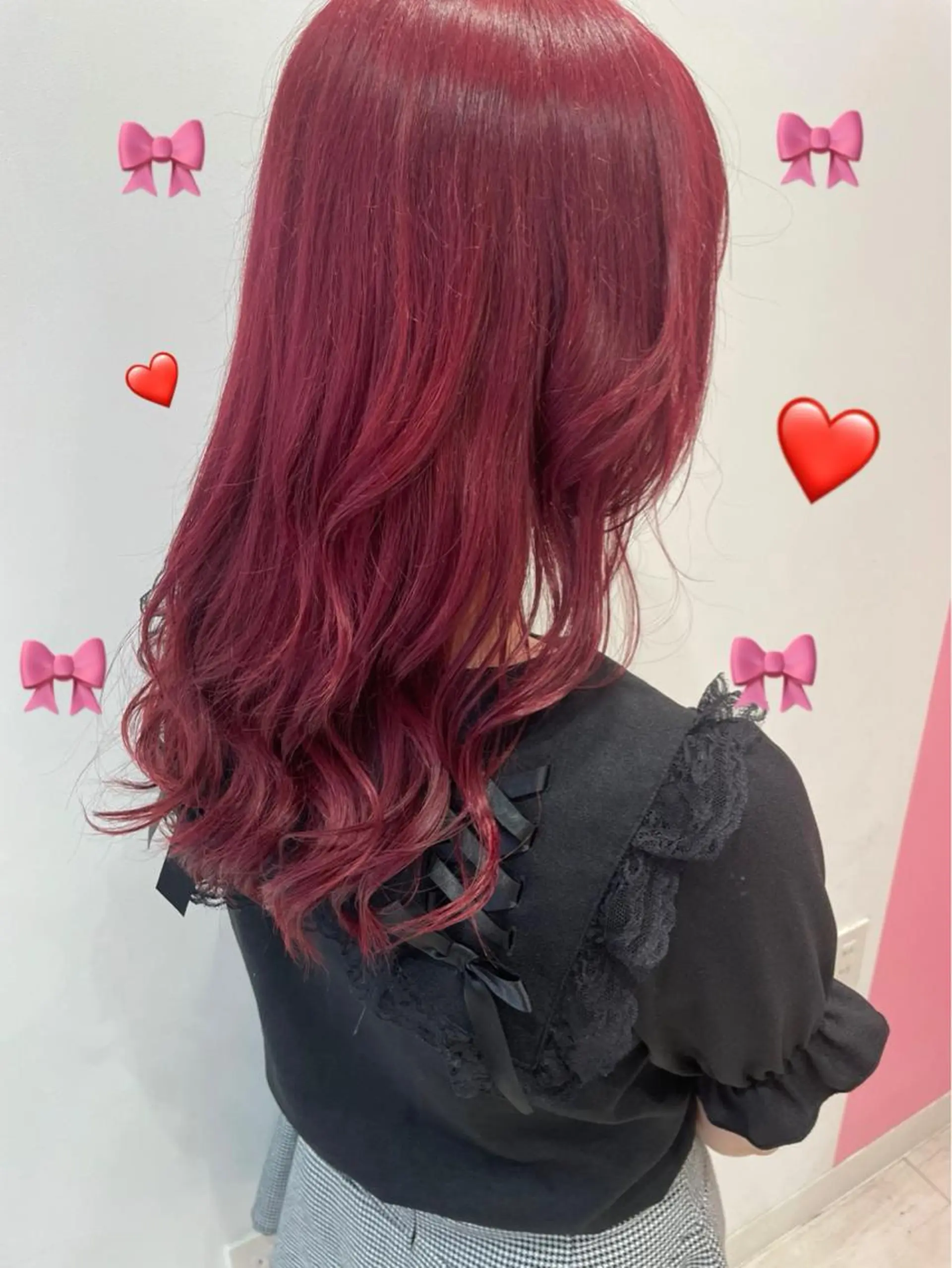 ミディアム カラー レッドカラー トリートメント 新宿駅近♡個室 ♡関口三都季🌜のヘアスタイル