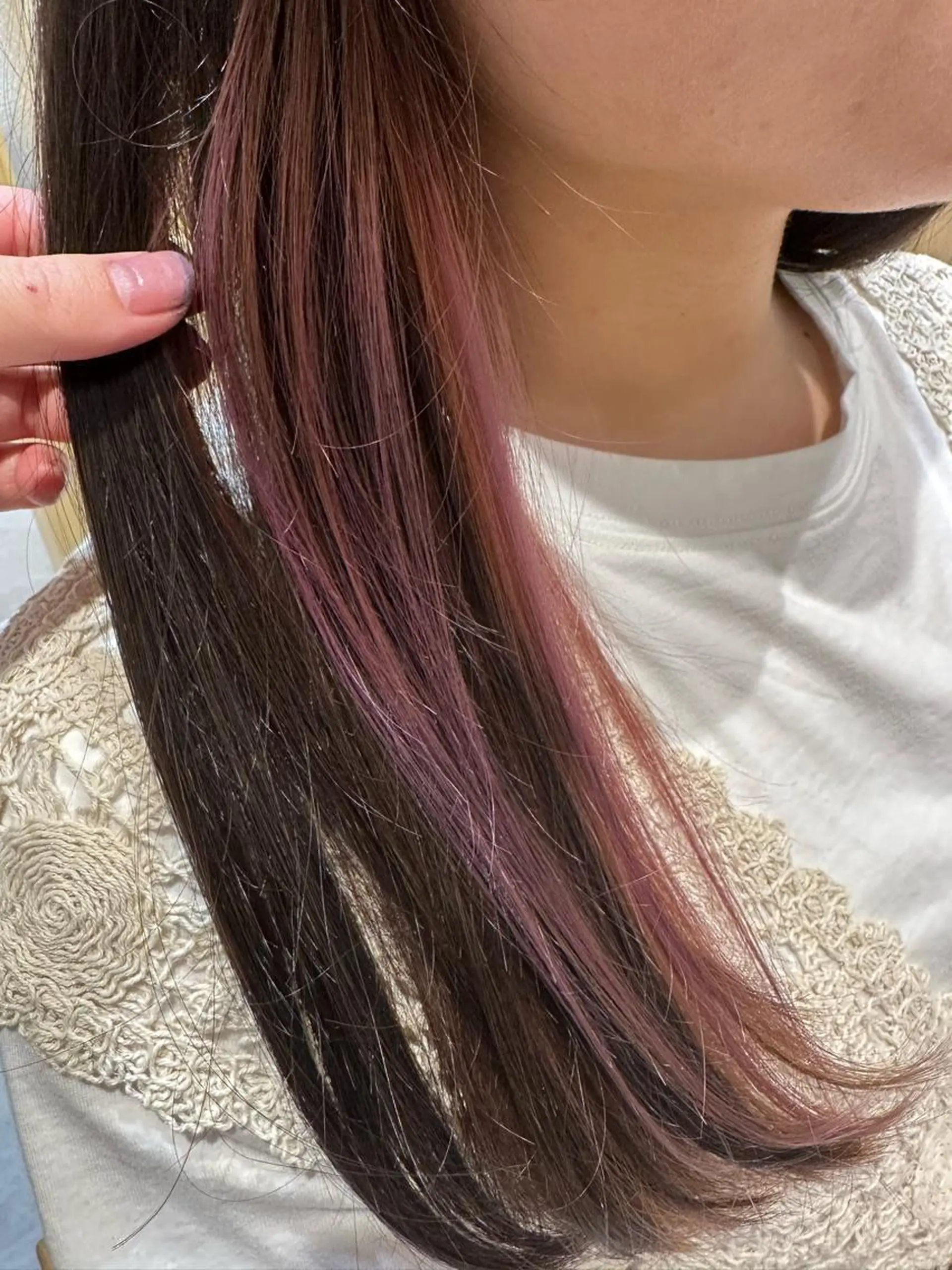 ロング カラー ヘアカラー やまぐち あやみのヘアスタイル