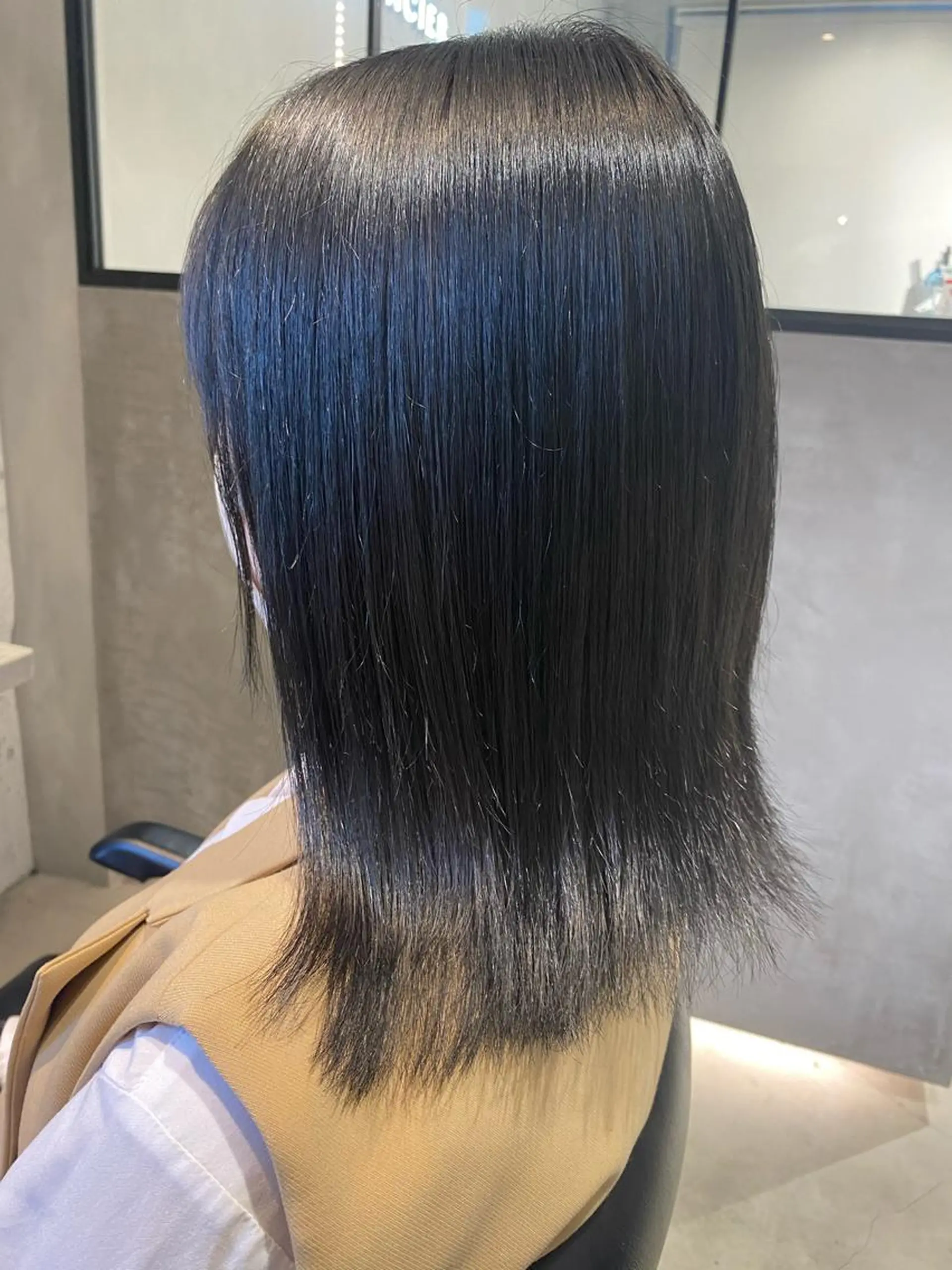 ミディアム カラー ヘアカラー トリートメント 髪質改善/縮毛矯正 レイヤー/松川匠のヘアスタイル