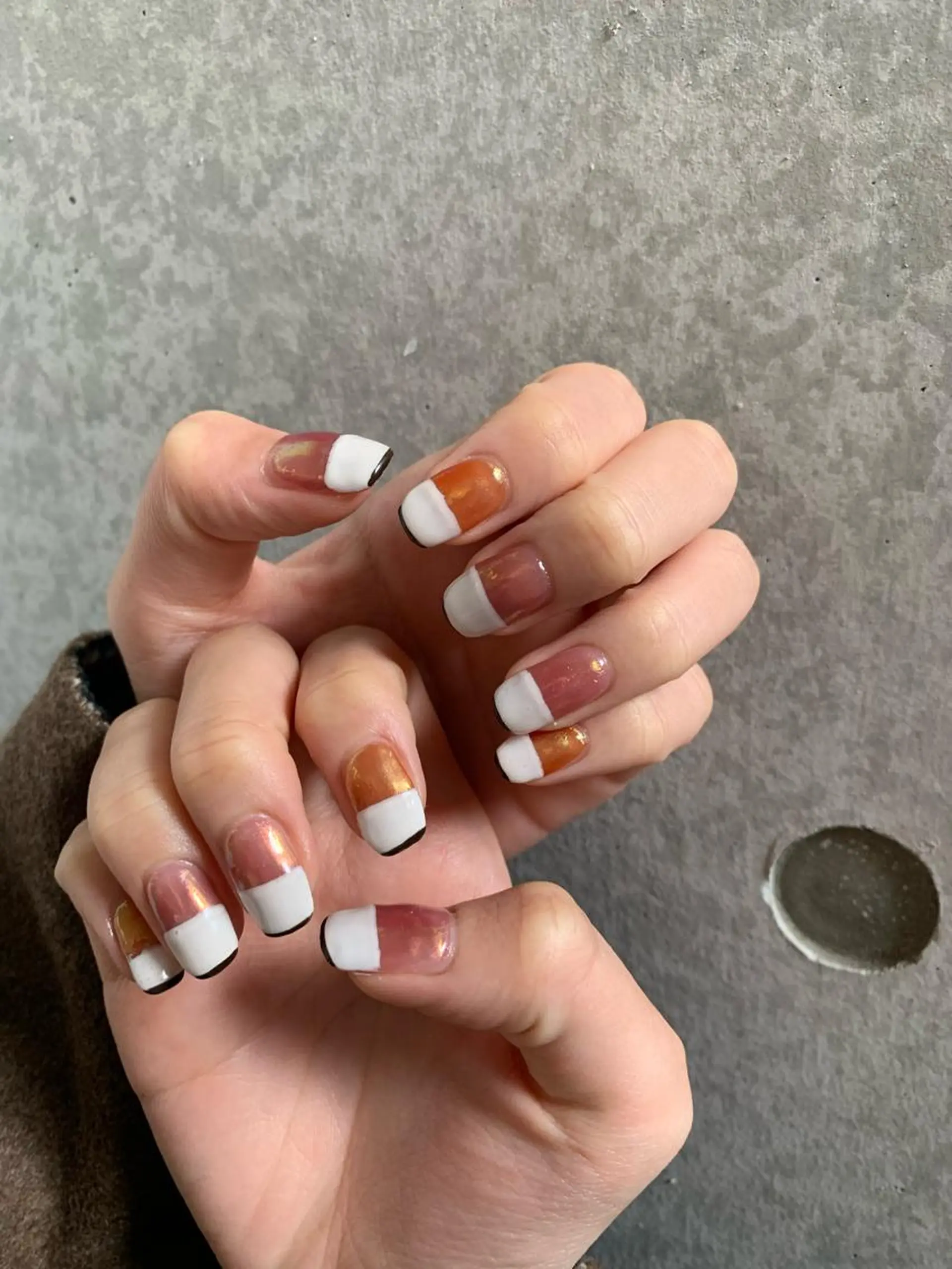 ネイル フレンチネイル 持ち込み マキノ ユイのネイルデザイン