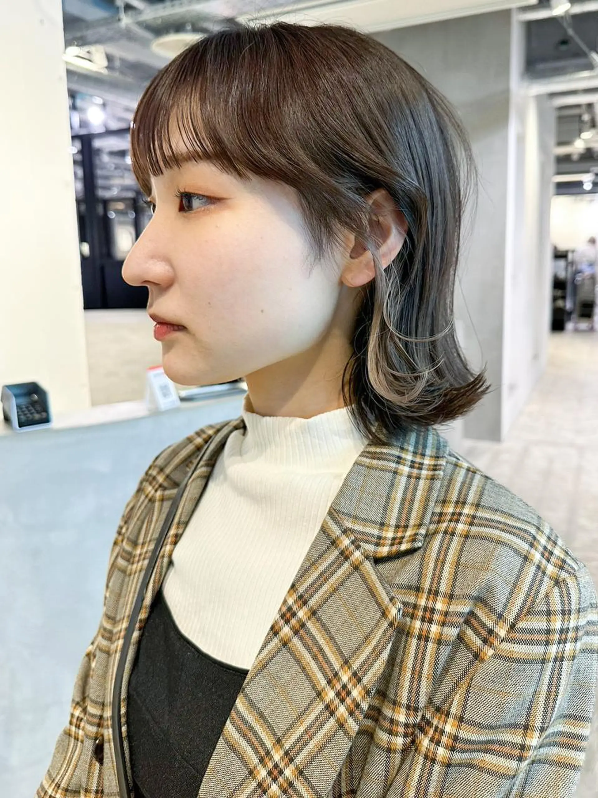 ミディアム カラー パーマ ヘアアレンジ カット ヘアカラー トリートメント ITbyALBUM 松戸のヘアスタイル