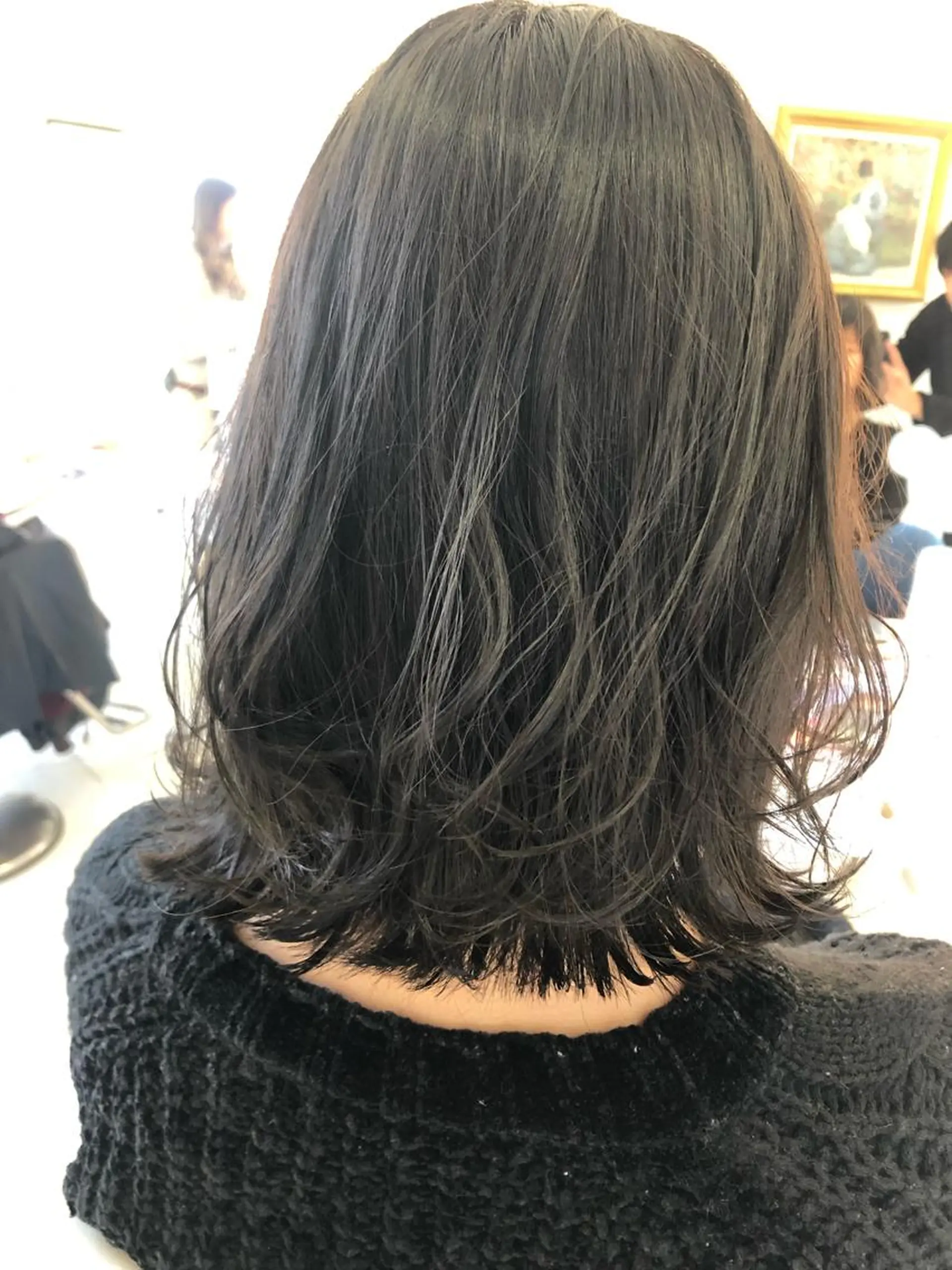 ミディアム カラー 店長/mao/ 前髪/顔周りカットのヘアスタイル