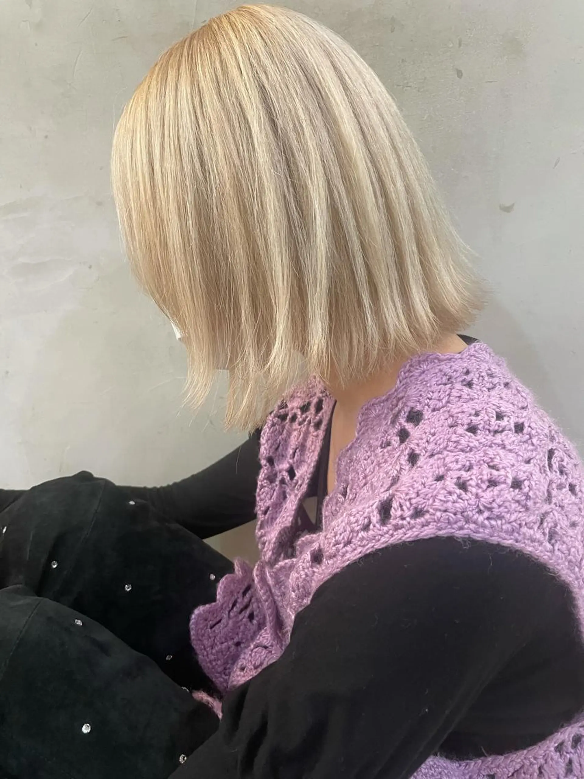 ミディアム 小顔レイヤー×コンパ クトボブ/林隆平のヘアスタイル