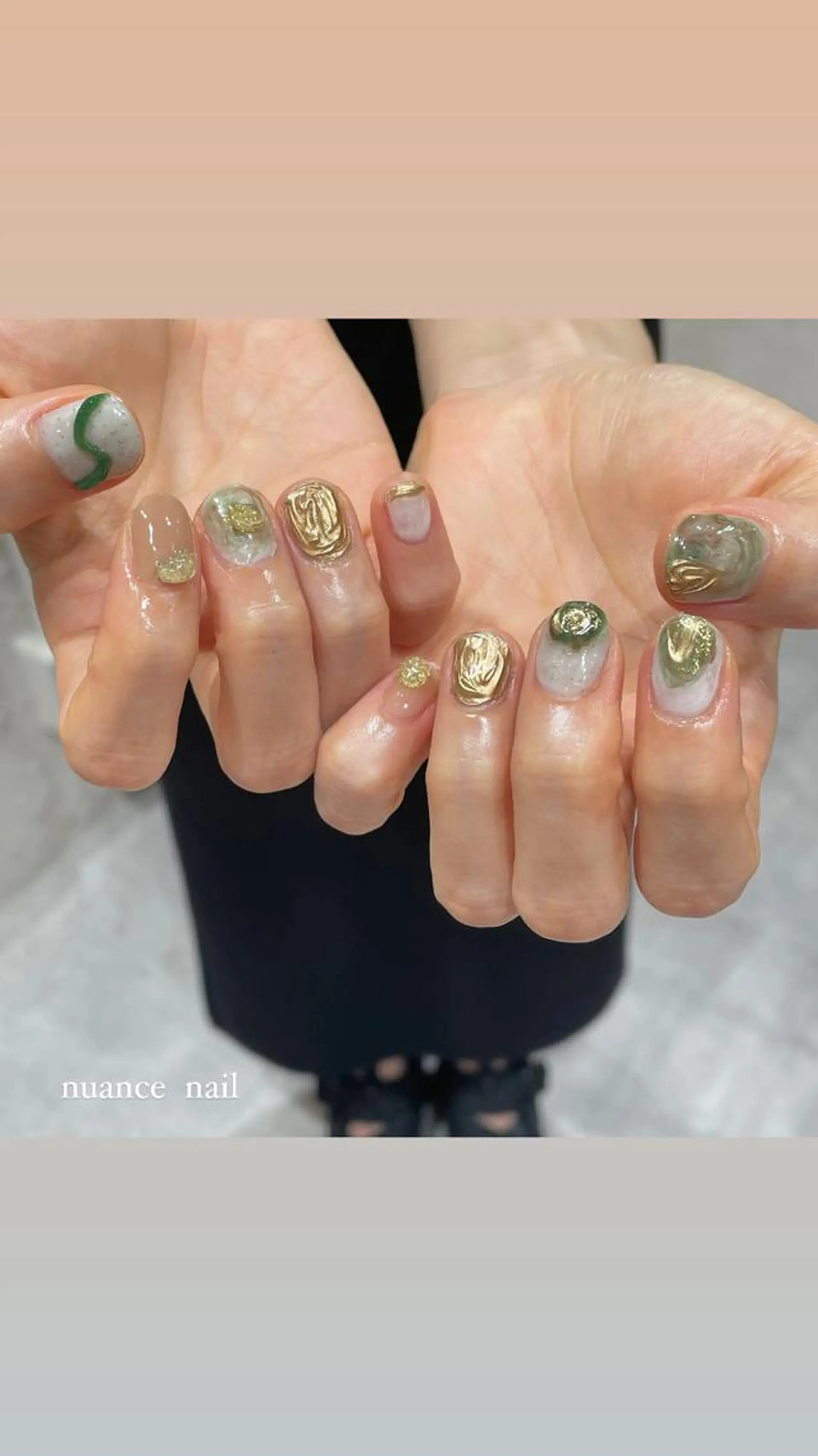 ネイル ハンドネイル 淡色ネイル 🎀moeのネイルデザイン