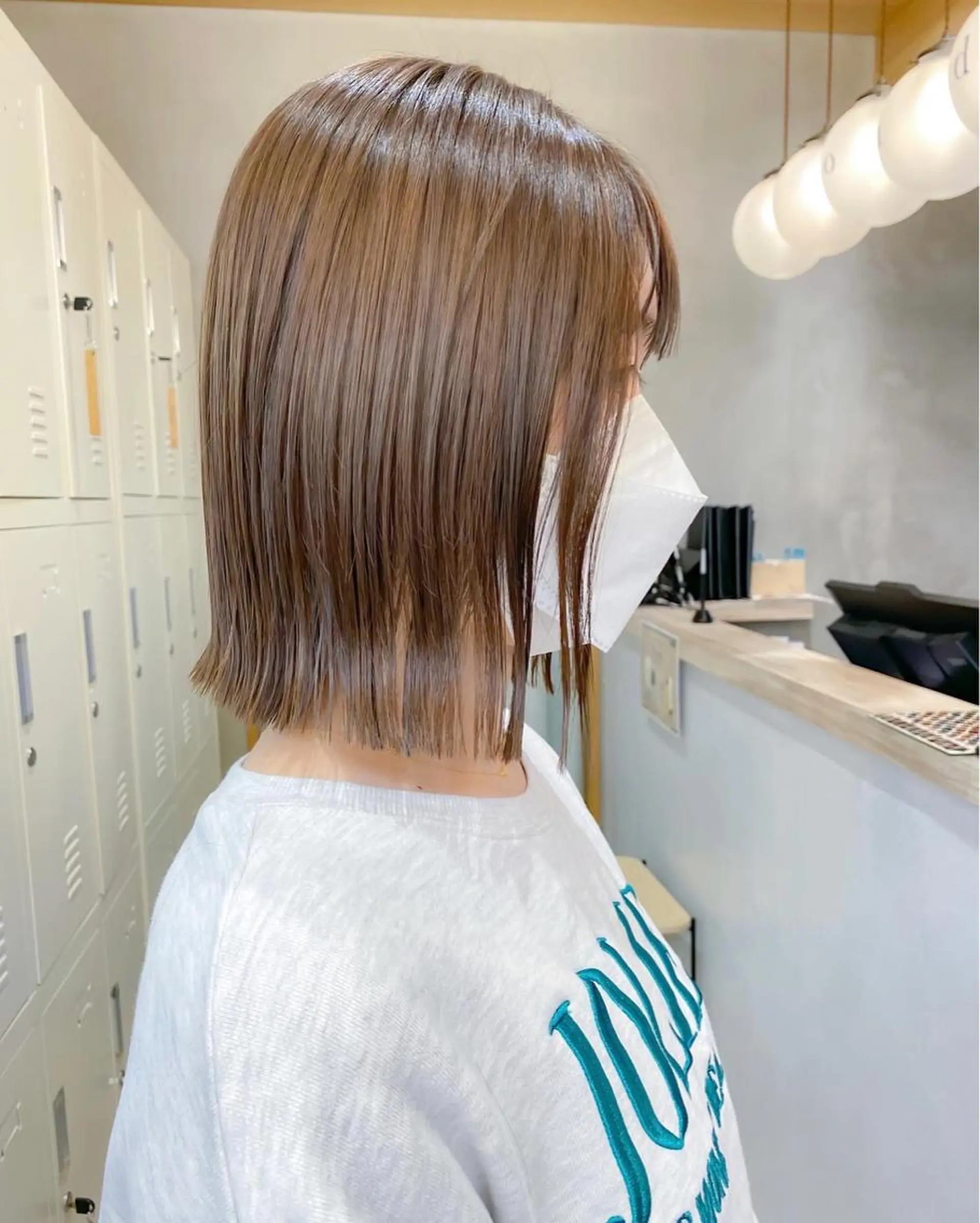 ミディアム カラー 切りっぱなしボブ ボブ ♥️ボブ韓国風ヘア ♥️久保田夢美のヘアスタイル