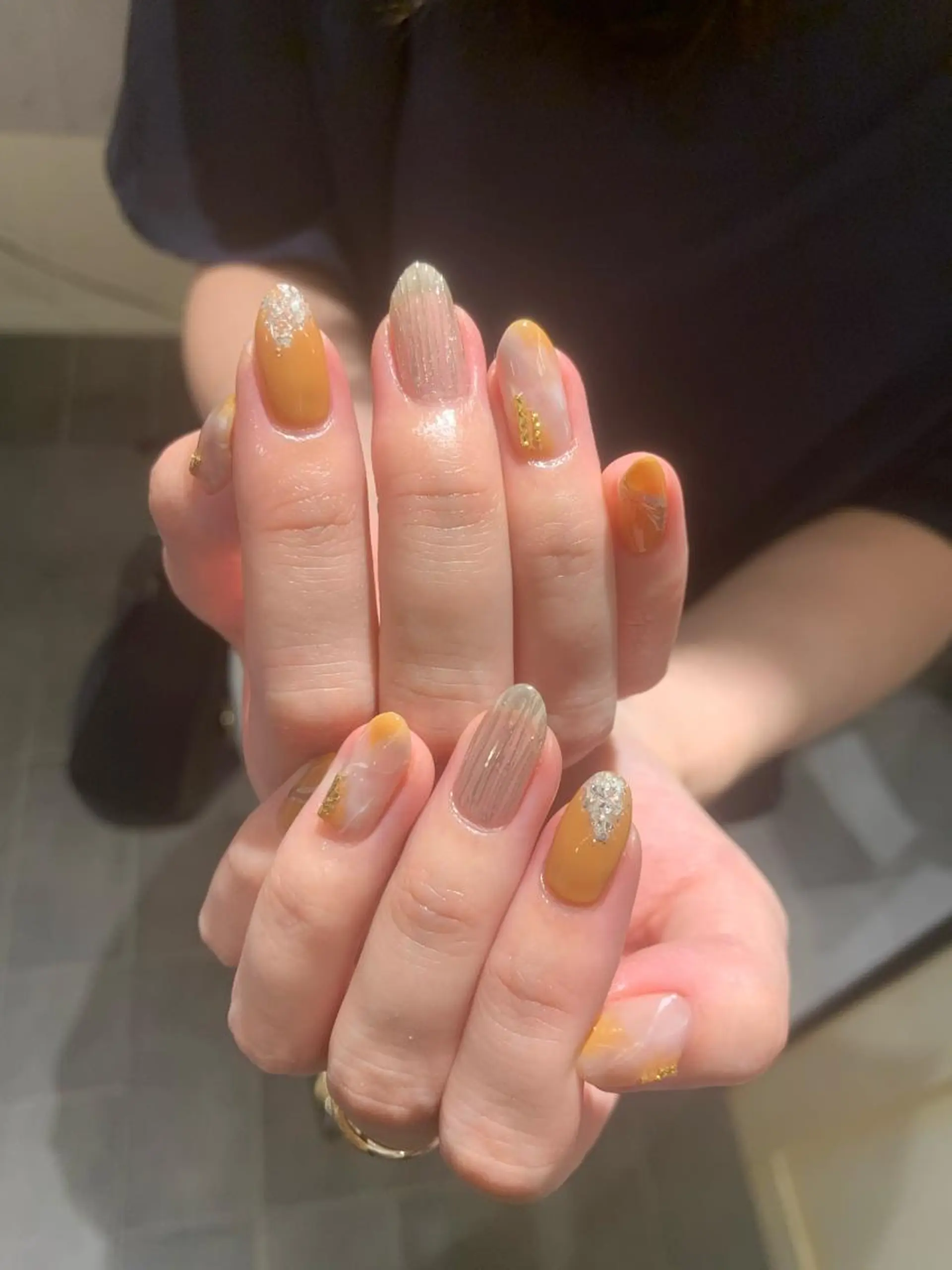 ネイル 持ち込み ニュアンスネイル Imyme mine Rioのネイルデザイン