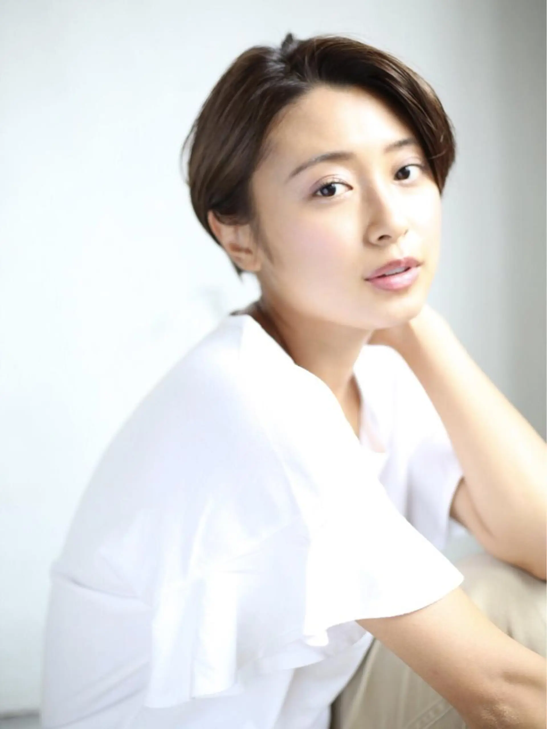 ショート カラー パーマ 野崎 ひかりのヘアスタイル