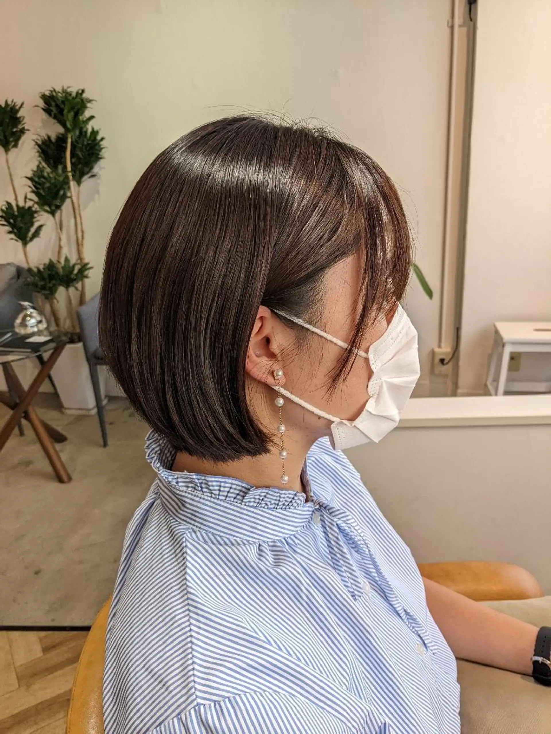 ショート 丸みショート ショートヘア 縮毛矯正 カット ヘアカラー トリートメント newi 天王寺　 masakoのヘアスタイル