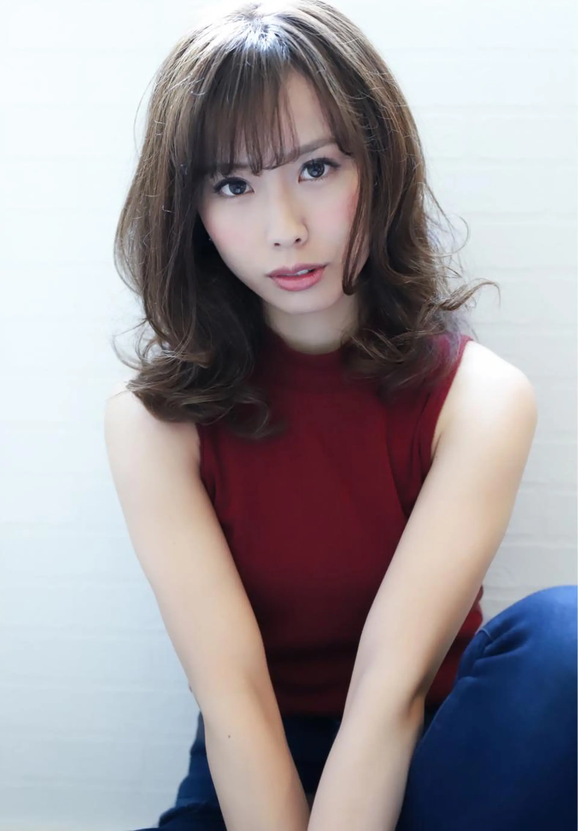 ミディアム カラー パーマ ヘアアレンジ マツエク・マツパ アイブロウ Chic シックのヘアスタイル