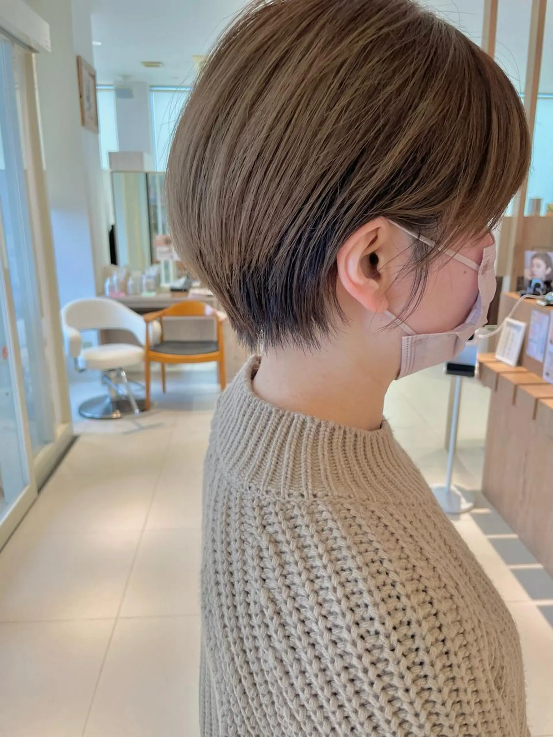 ショート ショートボブ 丸みショート ミストバング ボブ ショートヘア 鶴岡で縮毛矯正なら お任せ！ハヤシナオミのヘアスタイル