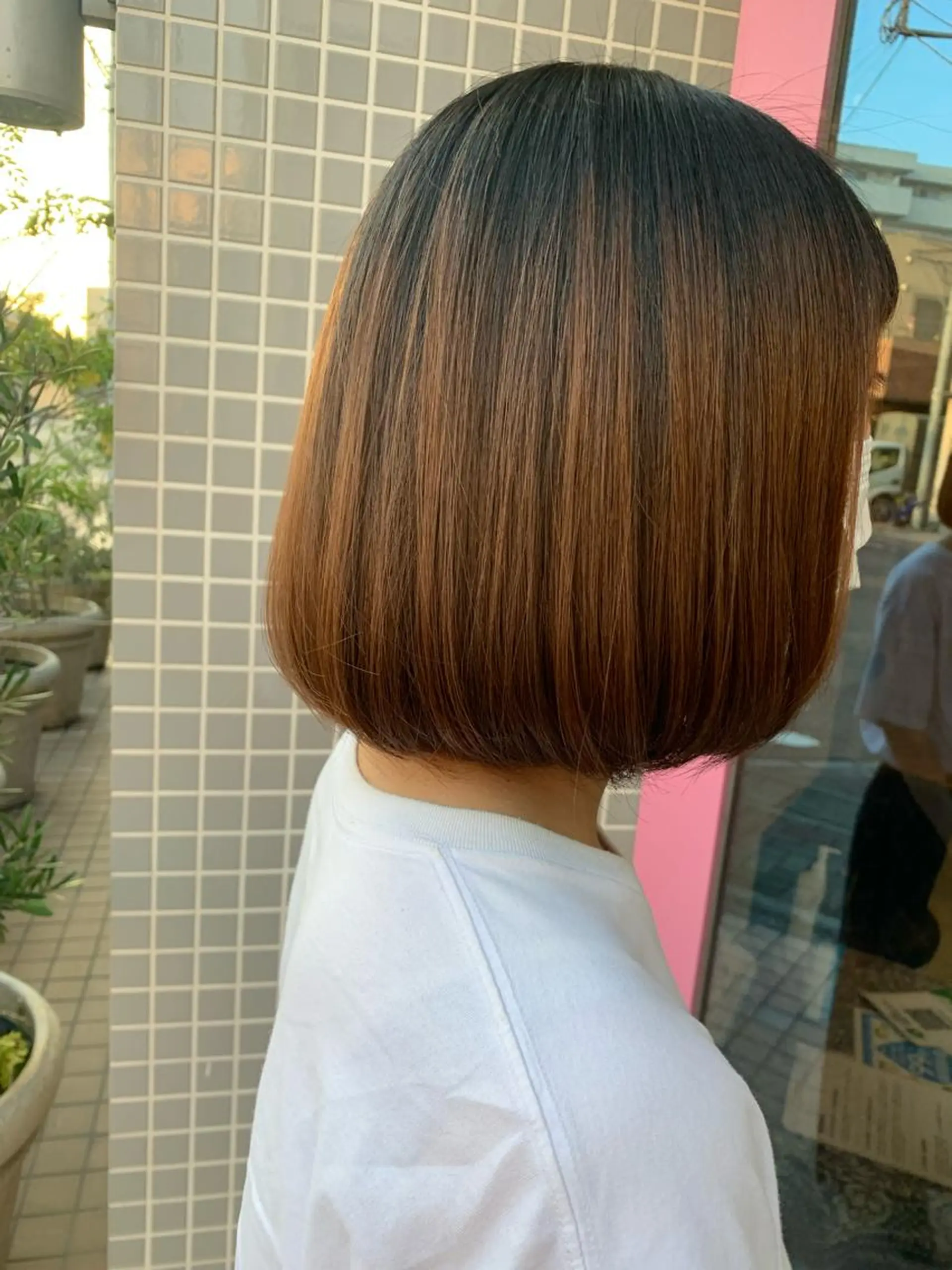 ミディアム カラー 透明感カラー イルミナカラー ボブ ヘアカラー トリートメント ヘッドスパ nishimura makotoのヘアスタイル