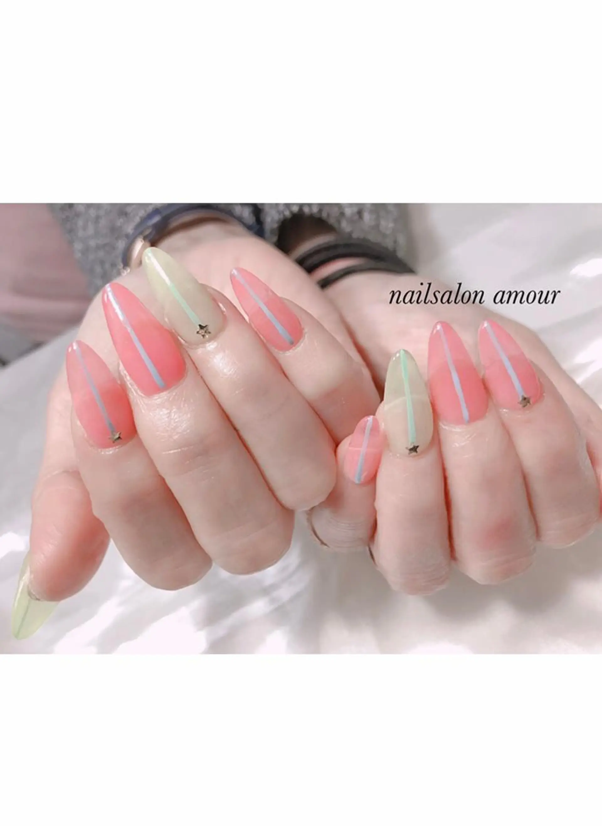 ネイル クリアネイル nailsalon ♡amour♡のネイルデザイン