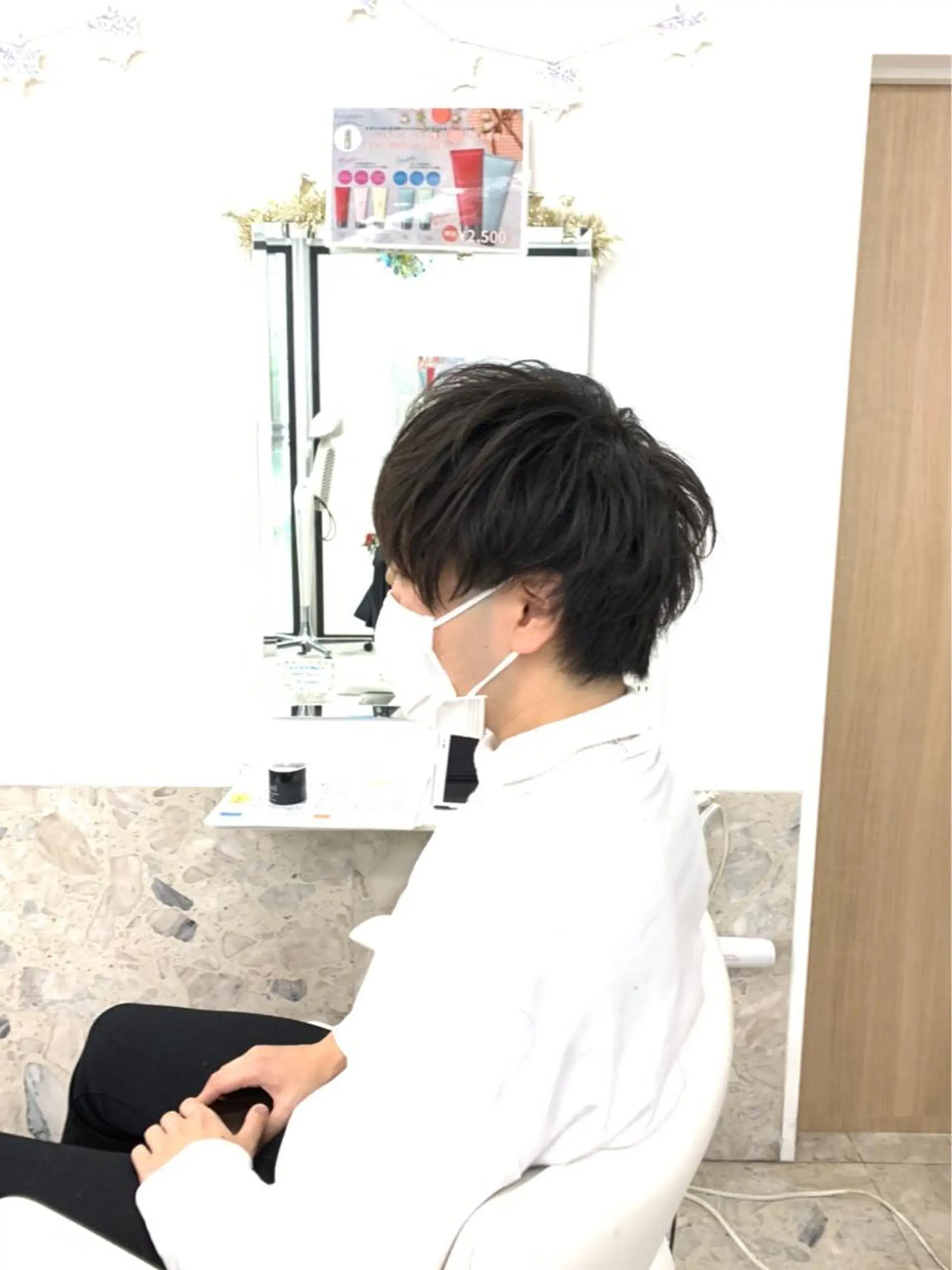 ショート メンズ ハイライト&曲がる 縮毛矯正特化 玉置のヘアスタイル